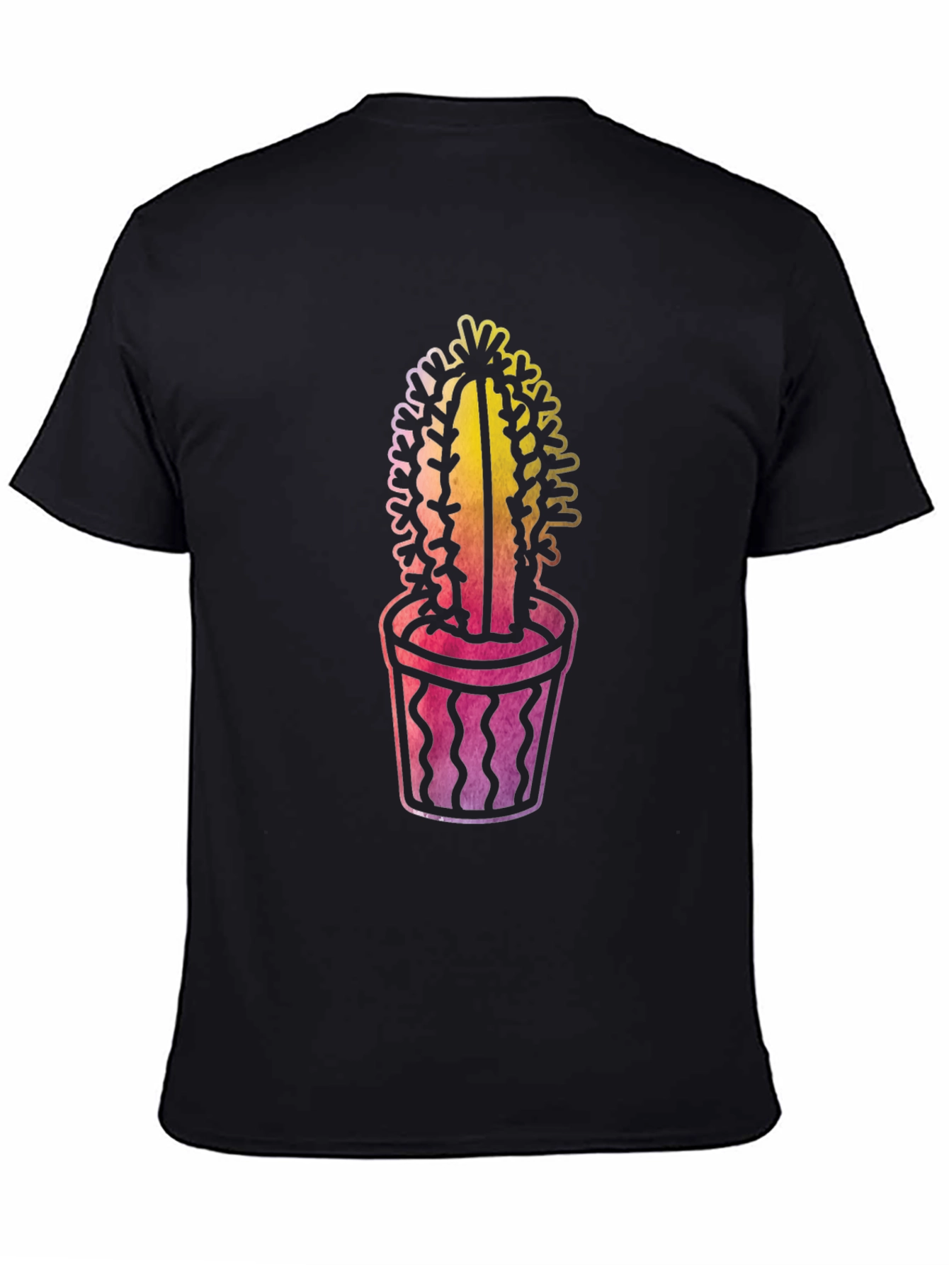 Black Cactus Graphic Tee - Trendy Plant Lover Shirt view 4