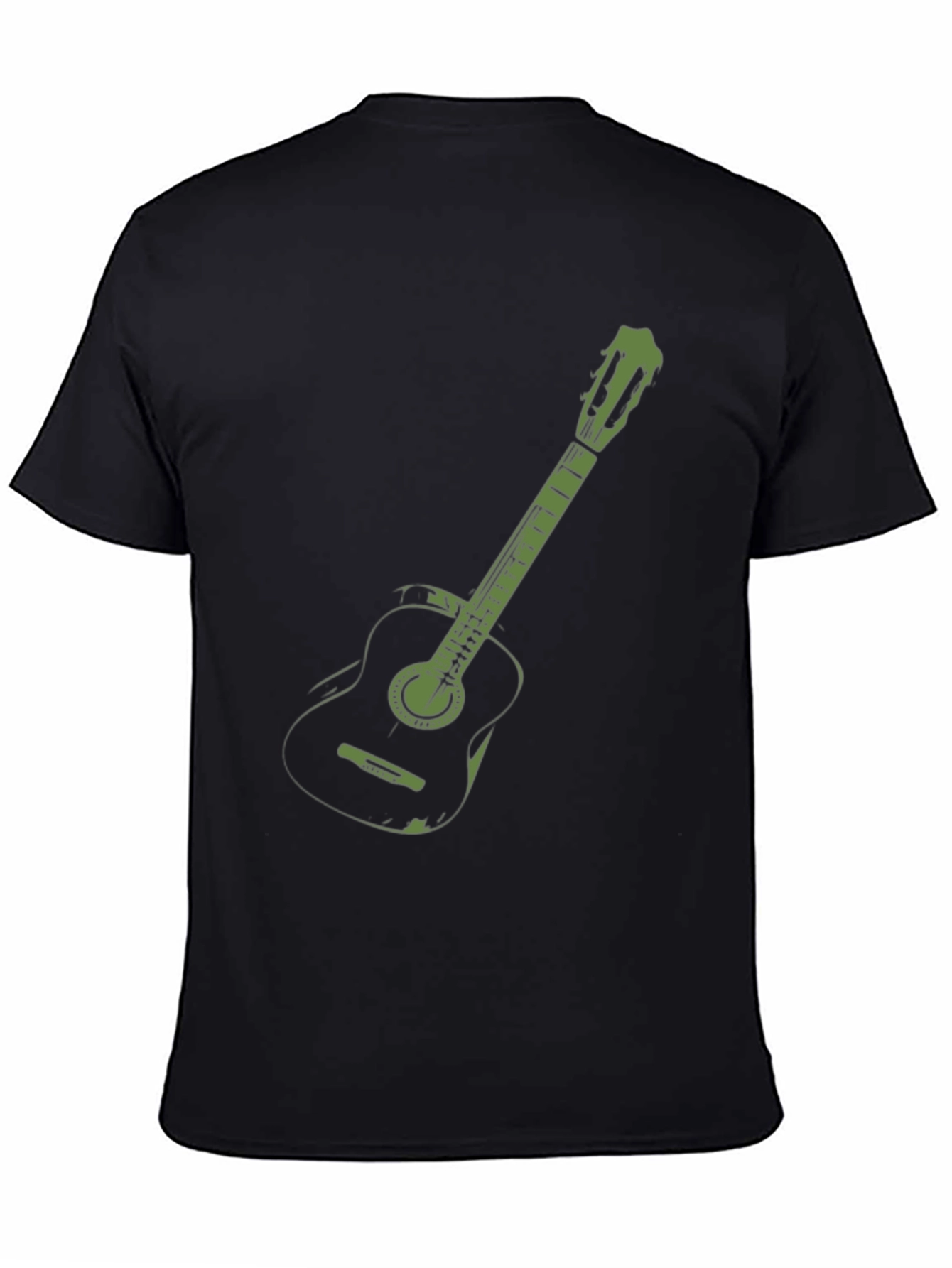 Black Guitar Graphic T-Shirt - Black view 4