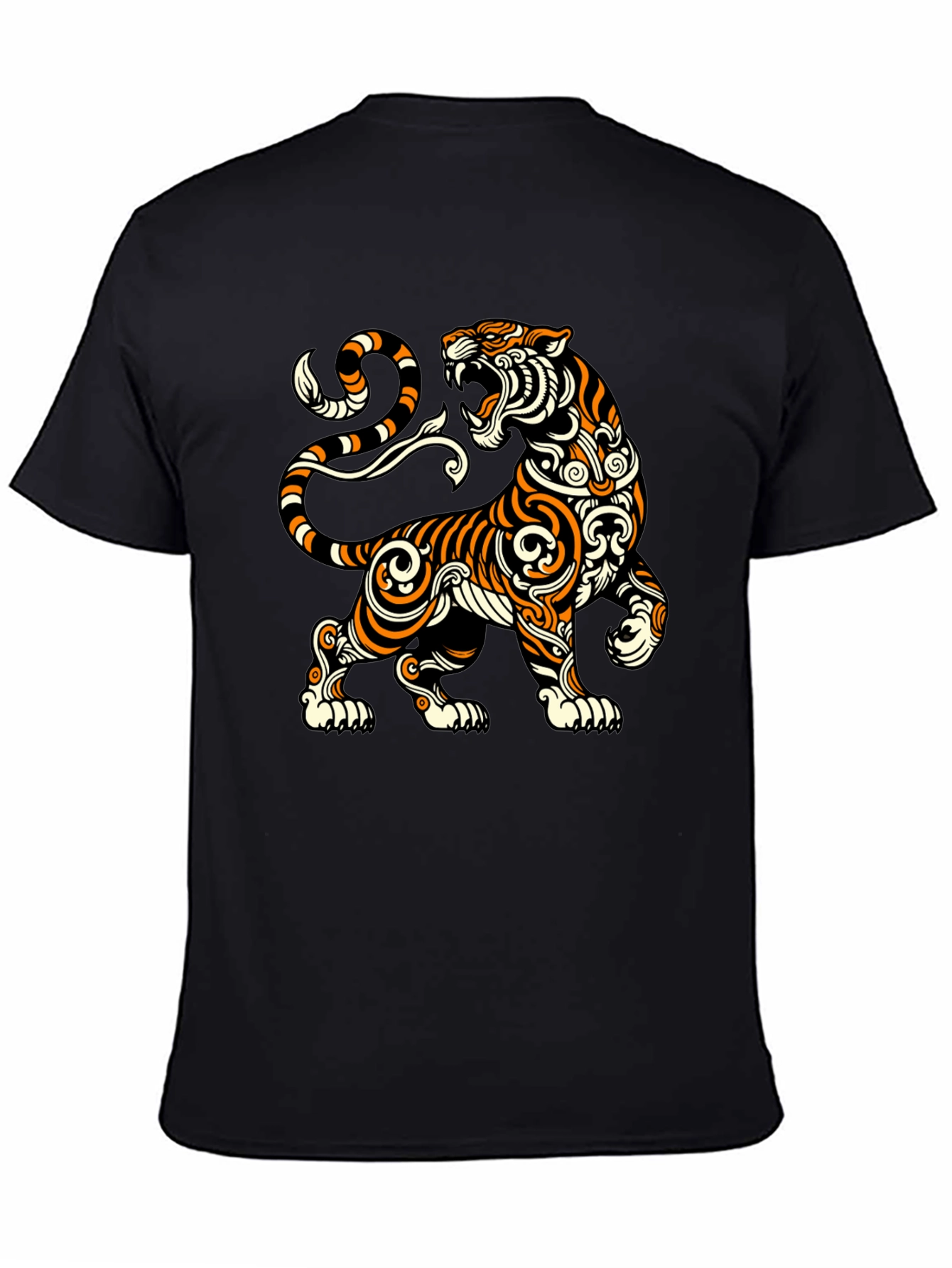 Black Tiger Graphic T-Shirt - Black view 4