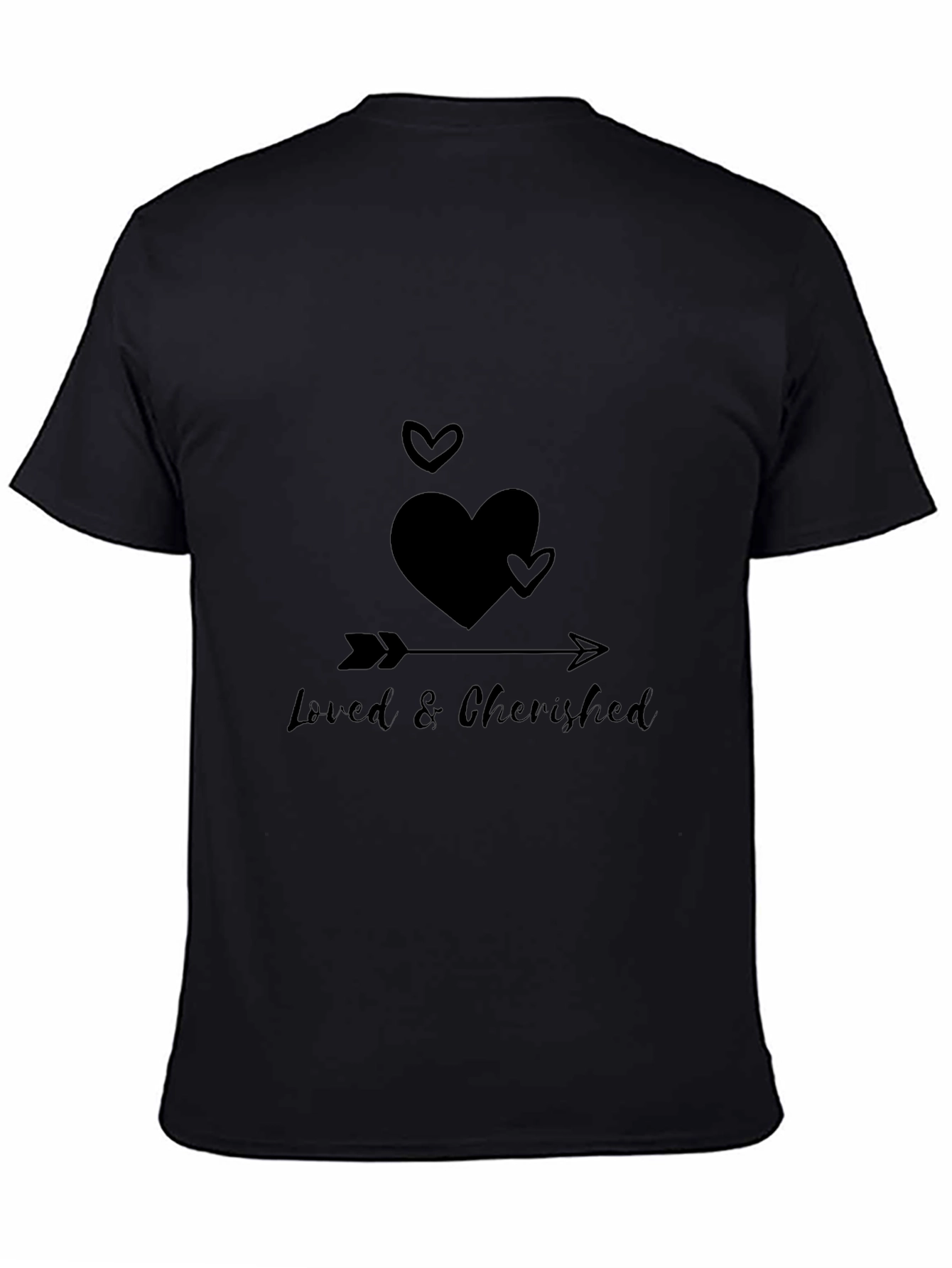 Black Loved & Cherished Black Graphic Tee view 4