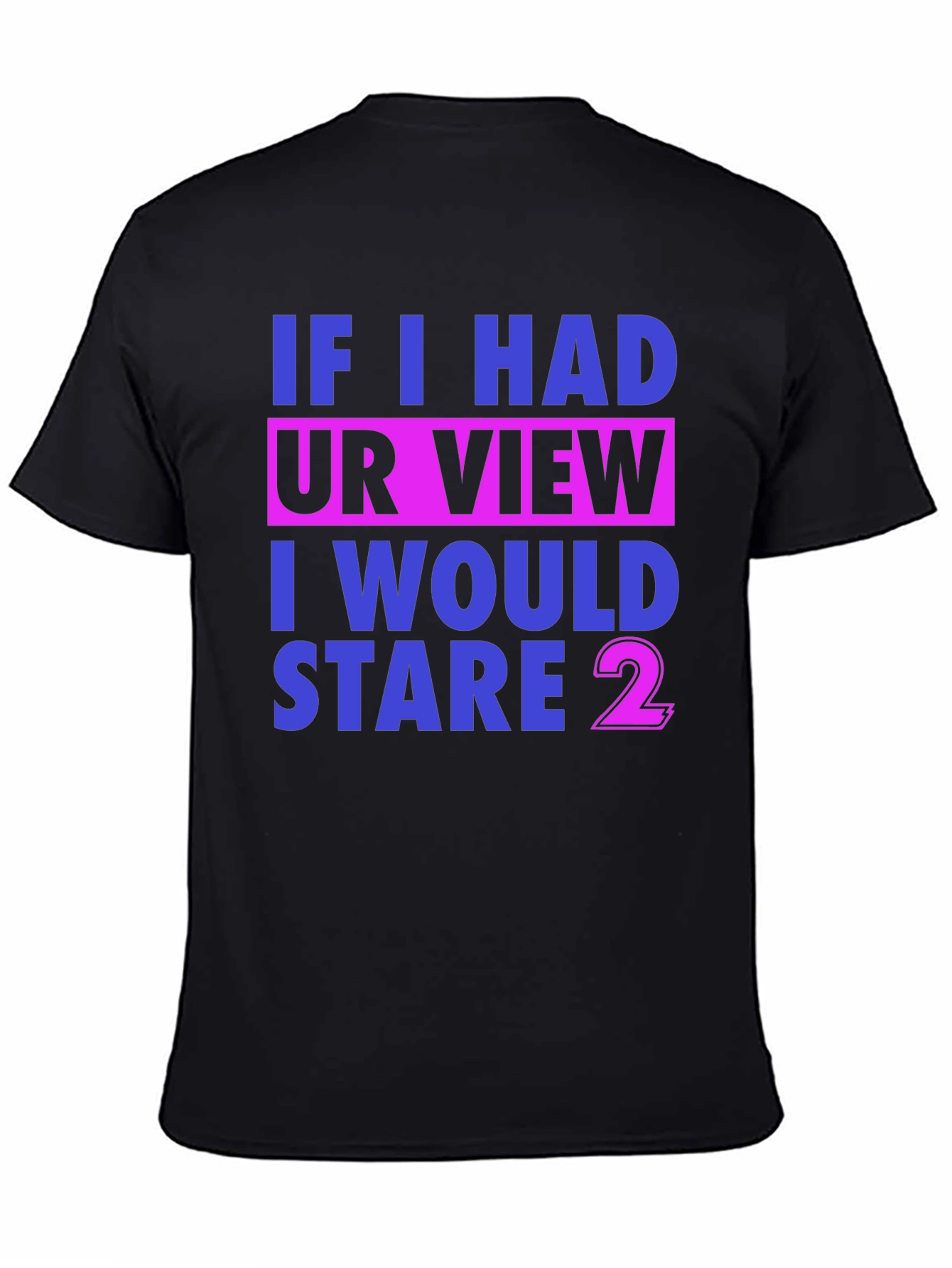 Black Funny Stare Graphic T-Shirt view 4