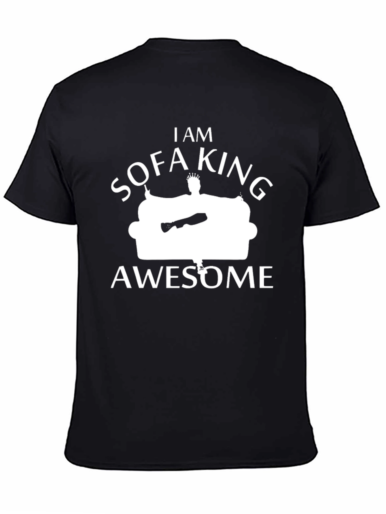 Black Sofa King Awesome T-Shirt - Funny Novelty Tee view 4