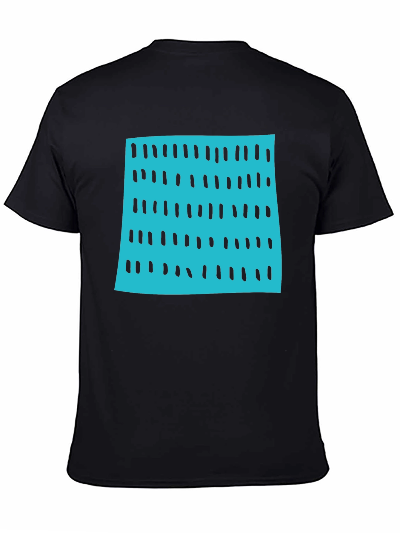 Modern Blue & Black Pattern Tee - 4