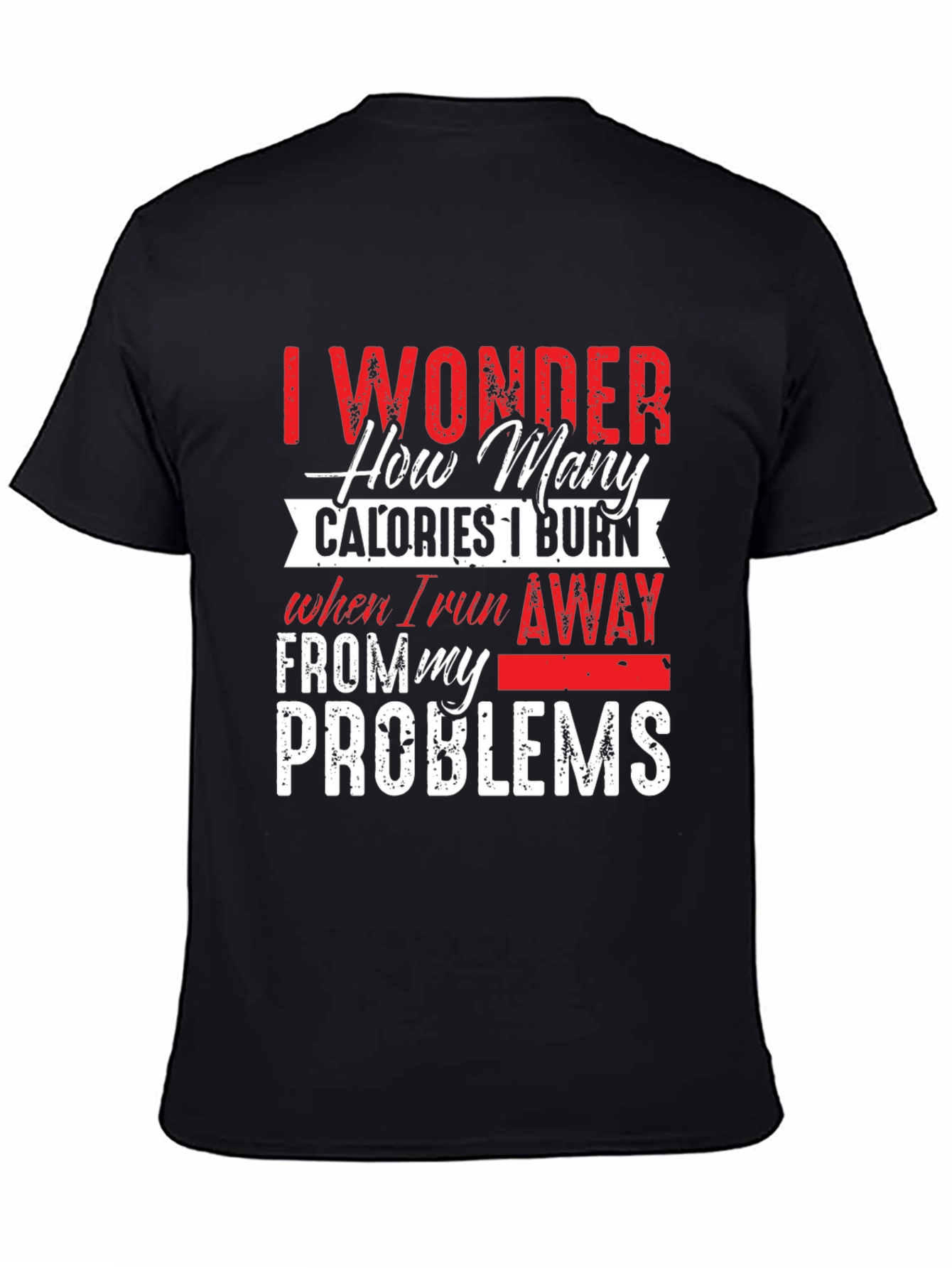 Black Funny Calorie Burn T-Shirt view 4