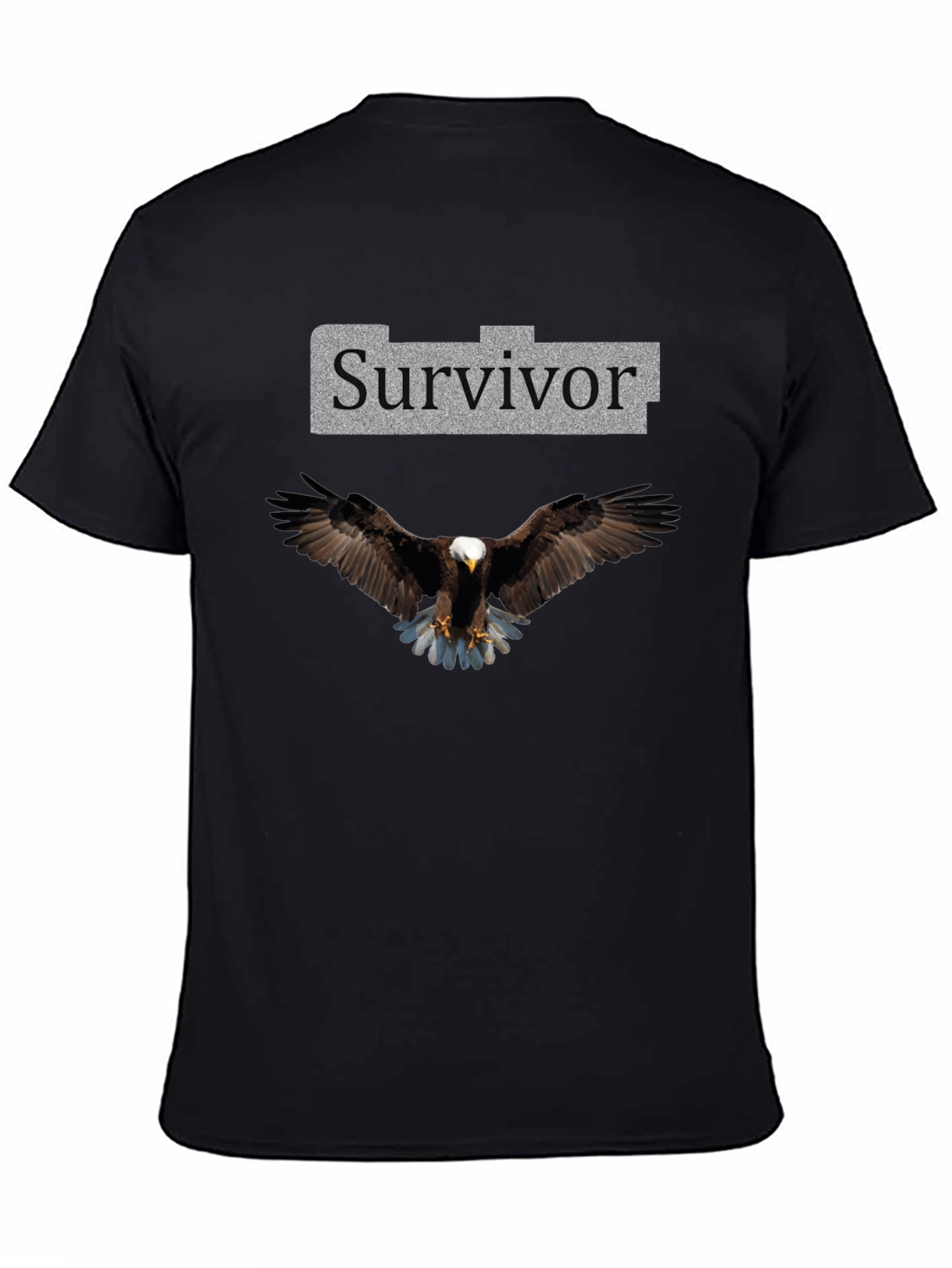 Black Survivor Eagle Graphic T-Shirt view 4