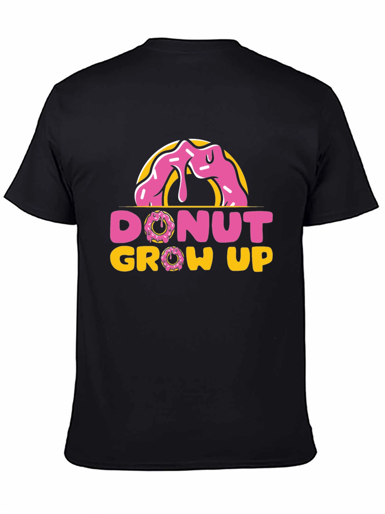 Black Donut Grow Up Black T-Shirt view 4