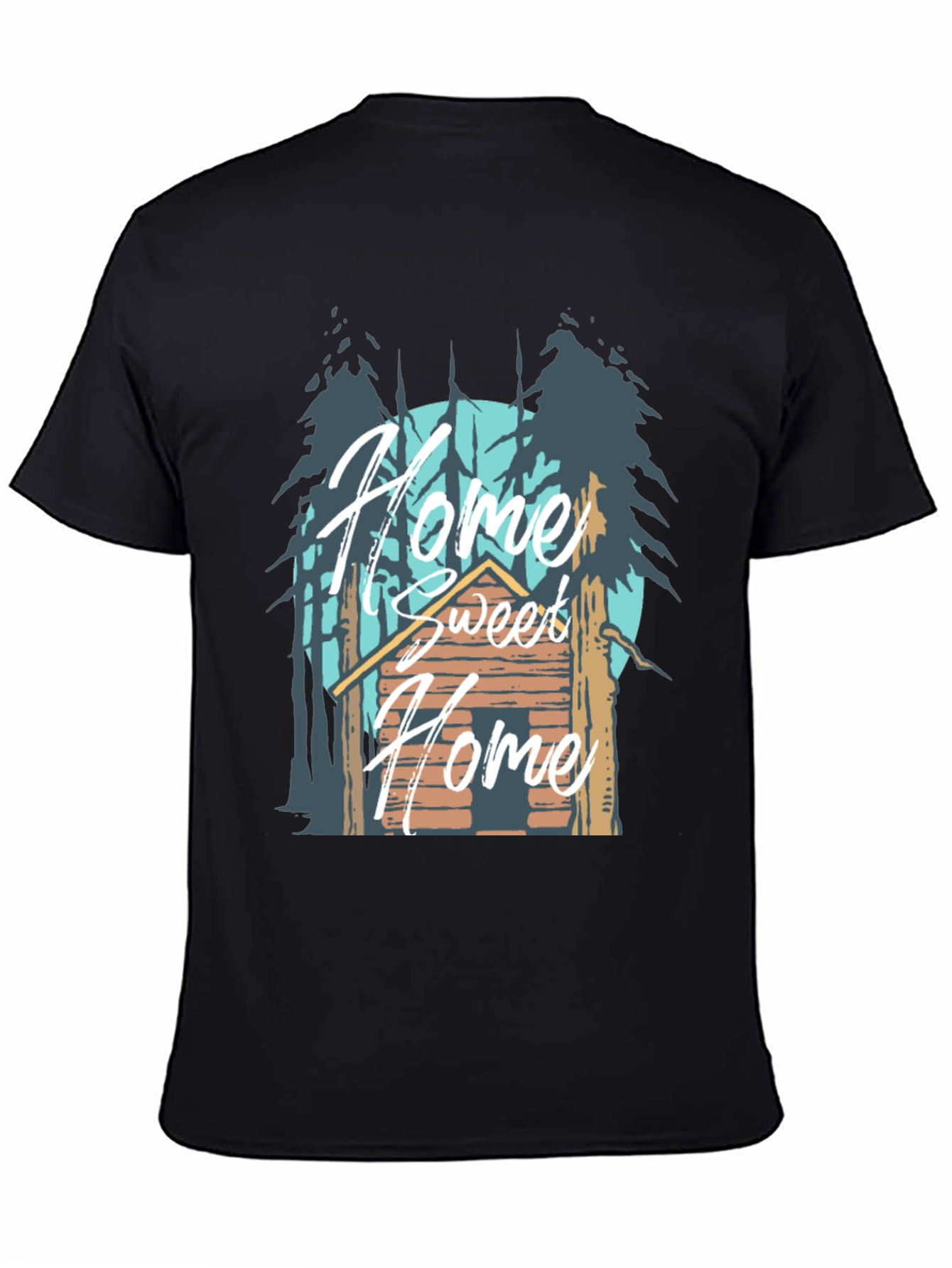 Black Home Sweet Home Cabin T-Shirt view 4