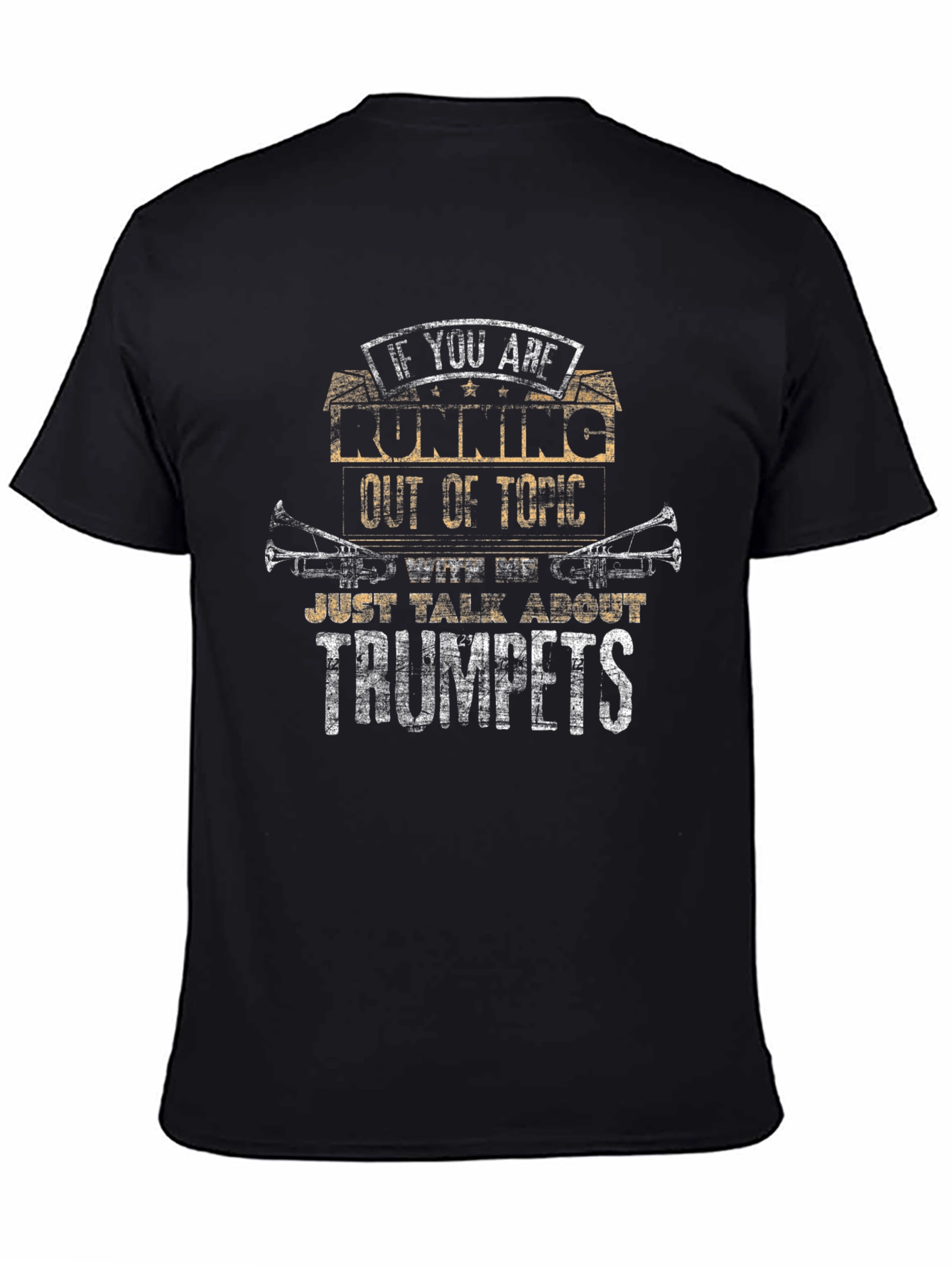 Black Talk About Trumpets T-Shirt view 4