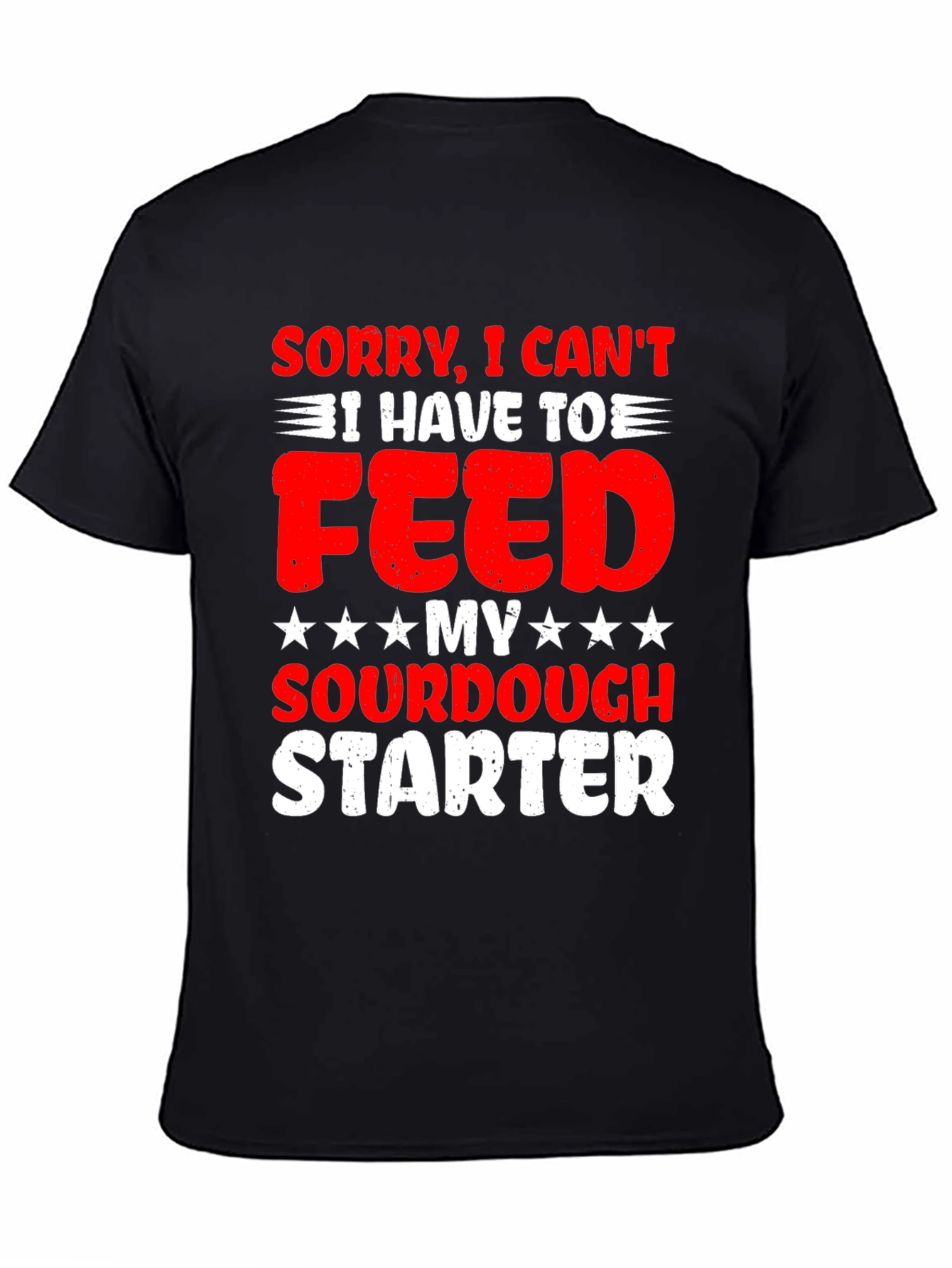 Black Sourdough Starter T-Shirt: Funny Baking Tee view 4