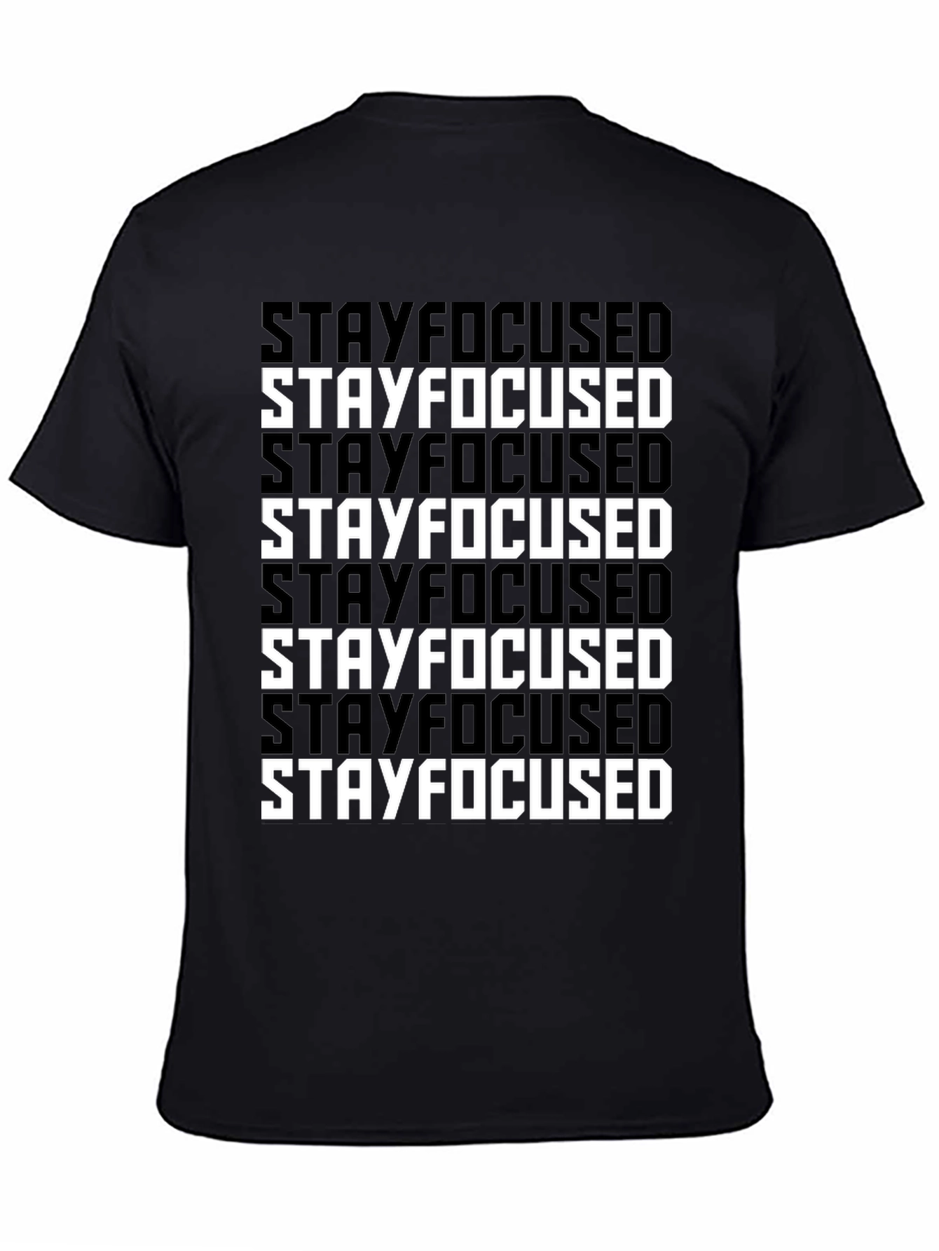 Black Stay Focused Graphic T-Shirt view 4