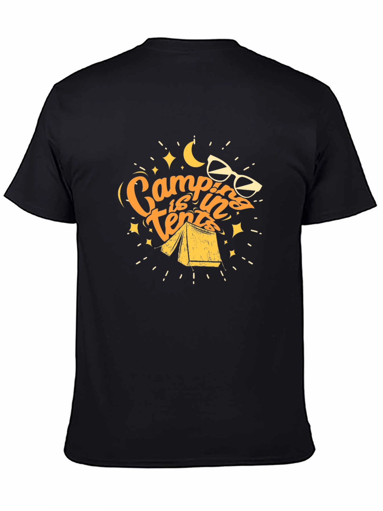 Black Camping is in Tents Graphic Tee view 4