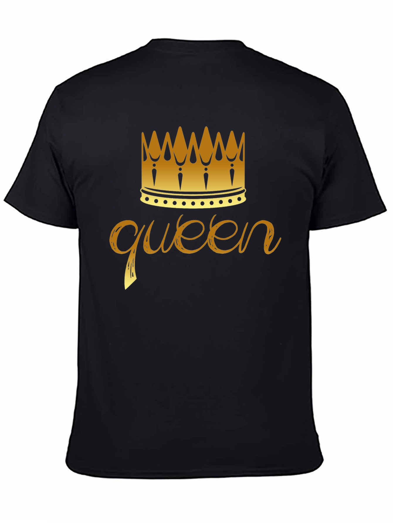 Queen Crown Graphic T-Shirt - Black - 4