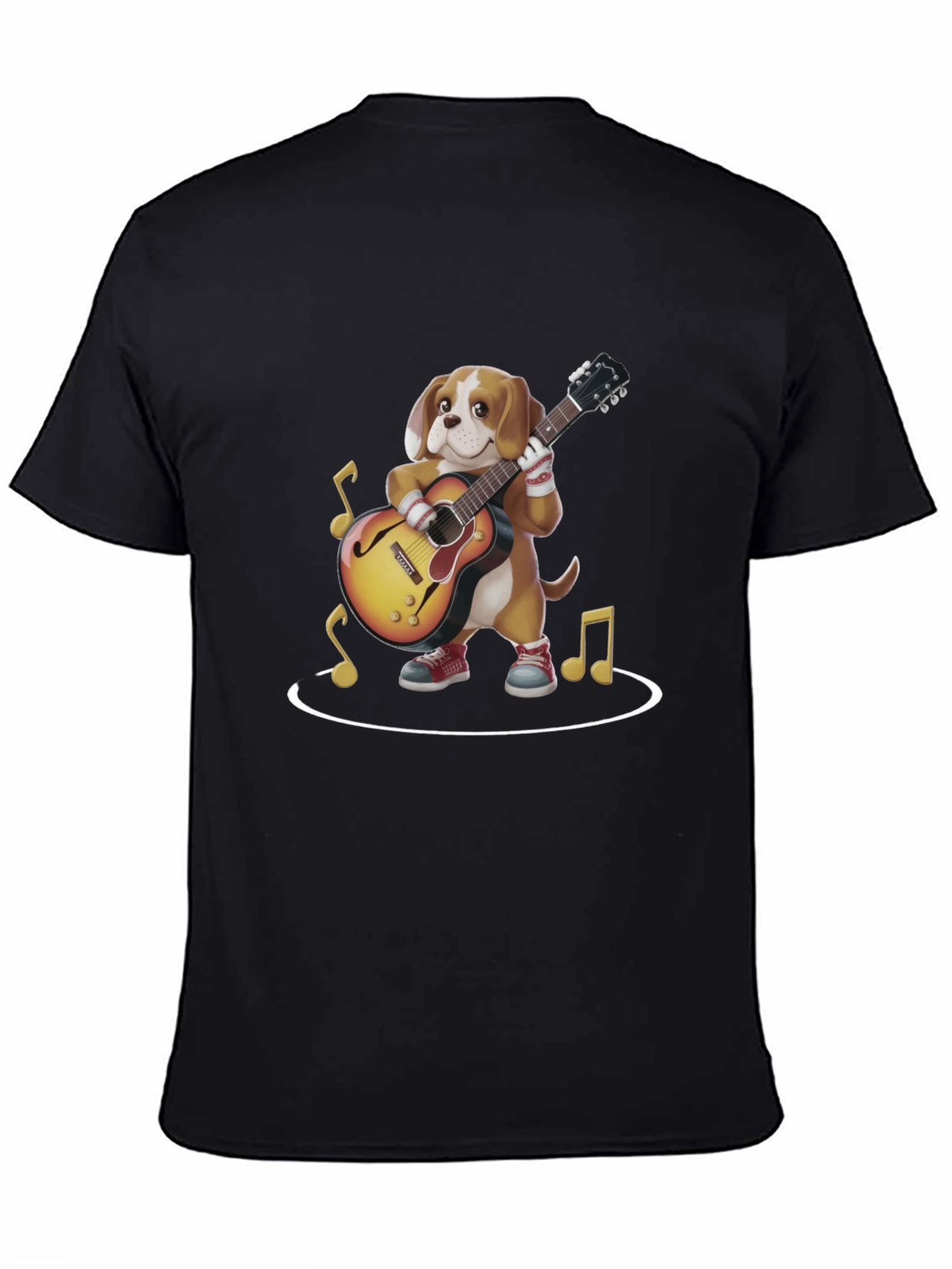 Dog Playing Guitar Graphic Tee - 4