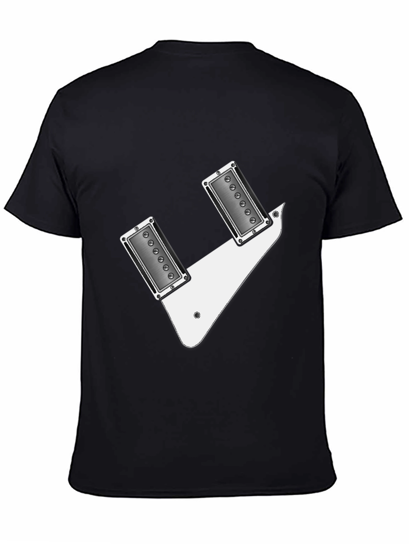 Black Guitar Pickup T-Shirt - Rock & Roll Graphic Tee view 4