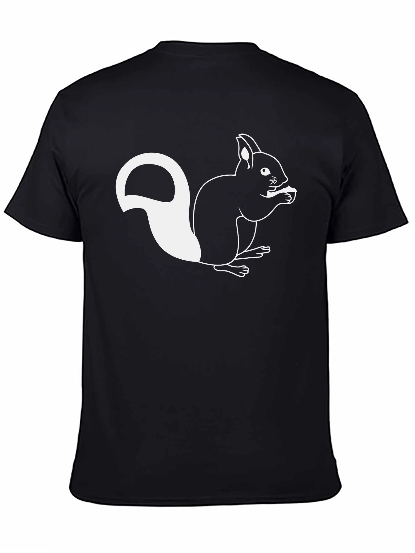 Black Squirrel Graphic Tee - Black Cotton Blend view 4
