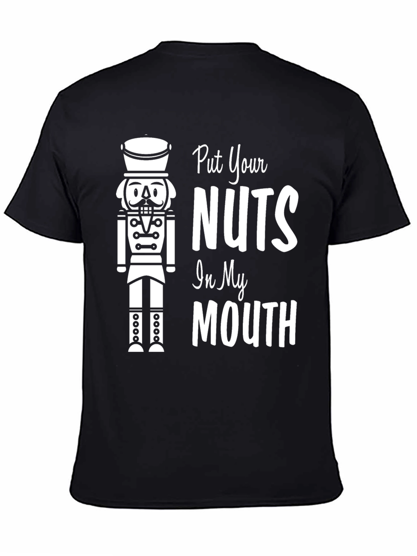 Black Nutcracker Graphic Tee - Funny Holiday Humor Shirt view 4