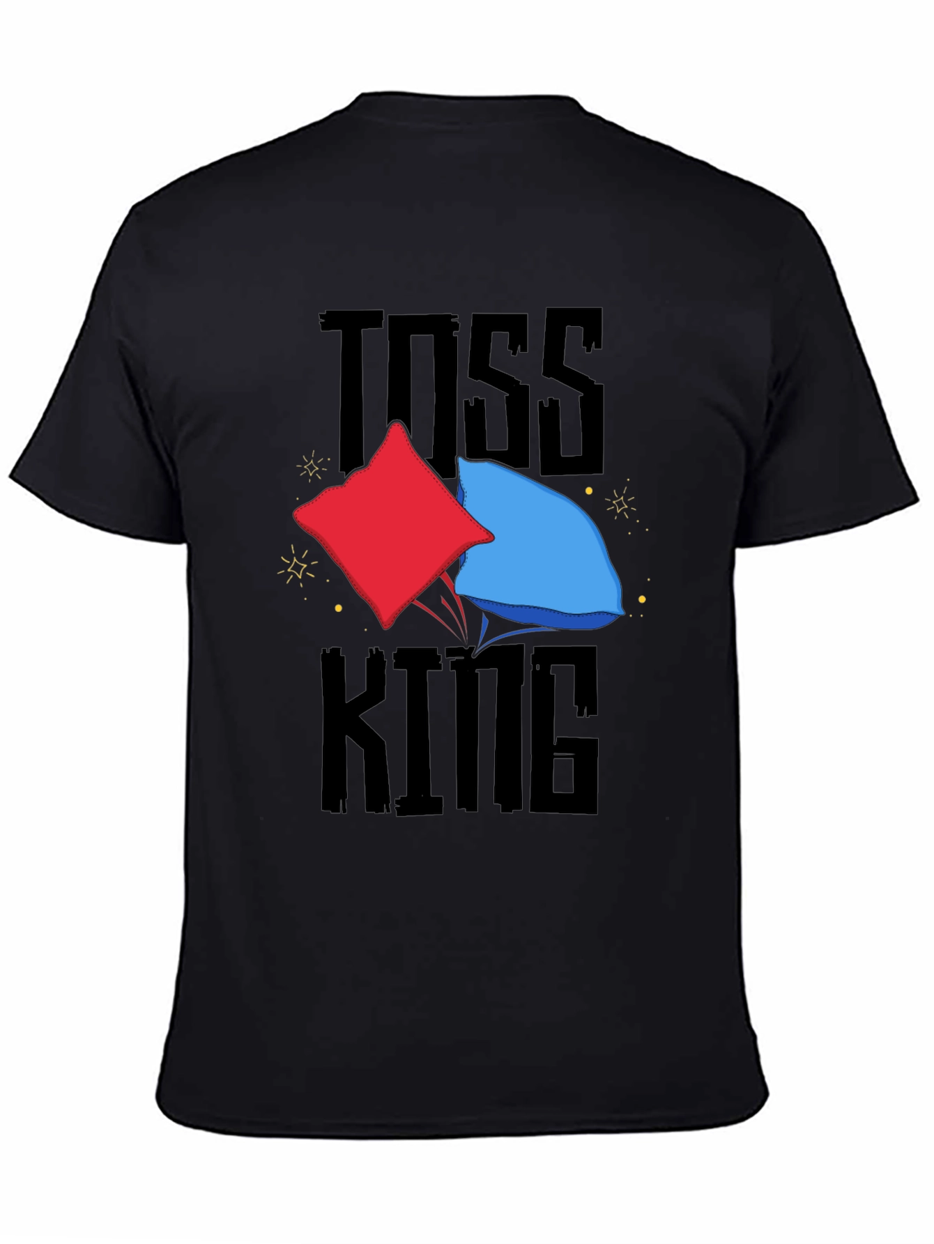 Black Toss King T-Shirt - Cornhole Fan Apparel view 4