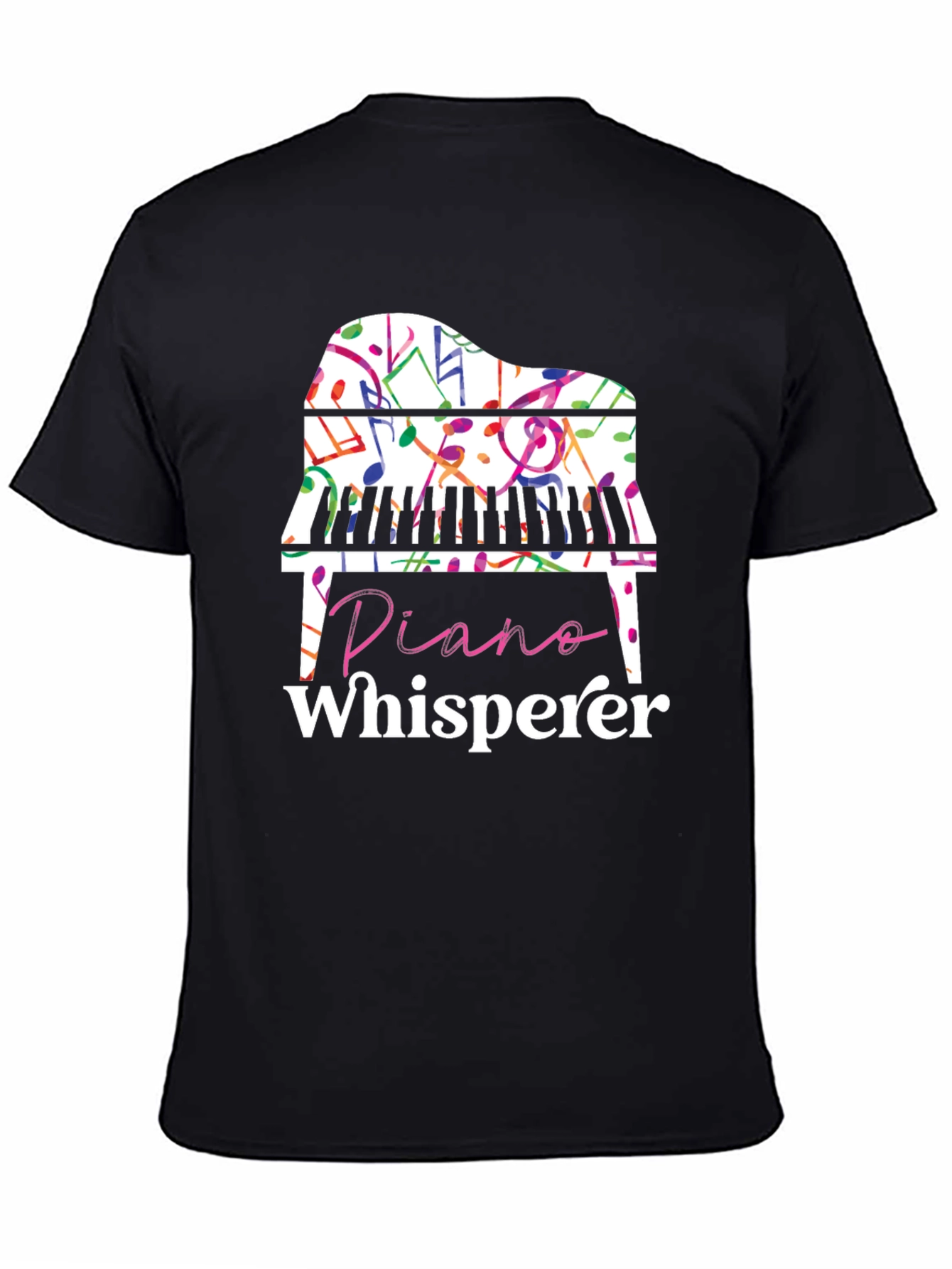 Black Piano Whisperer T-Shirt view 4