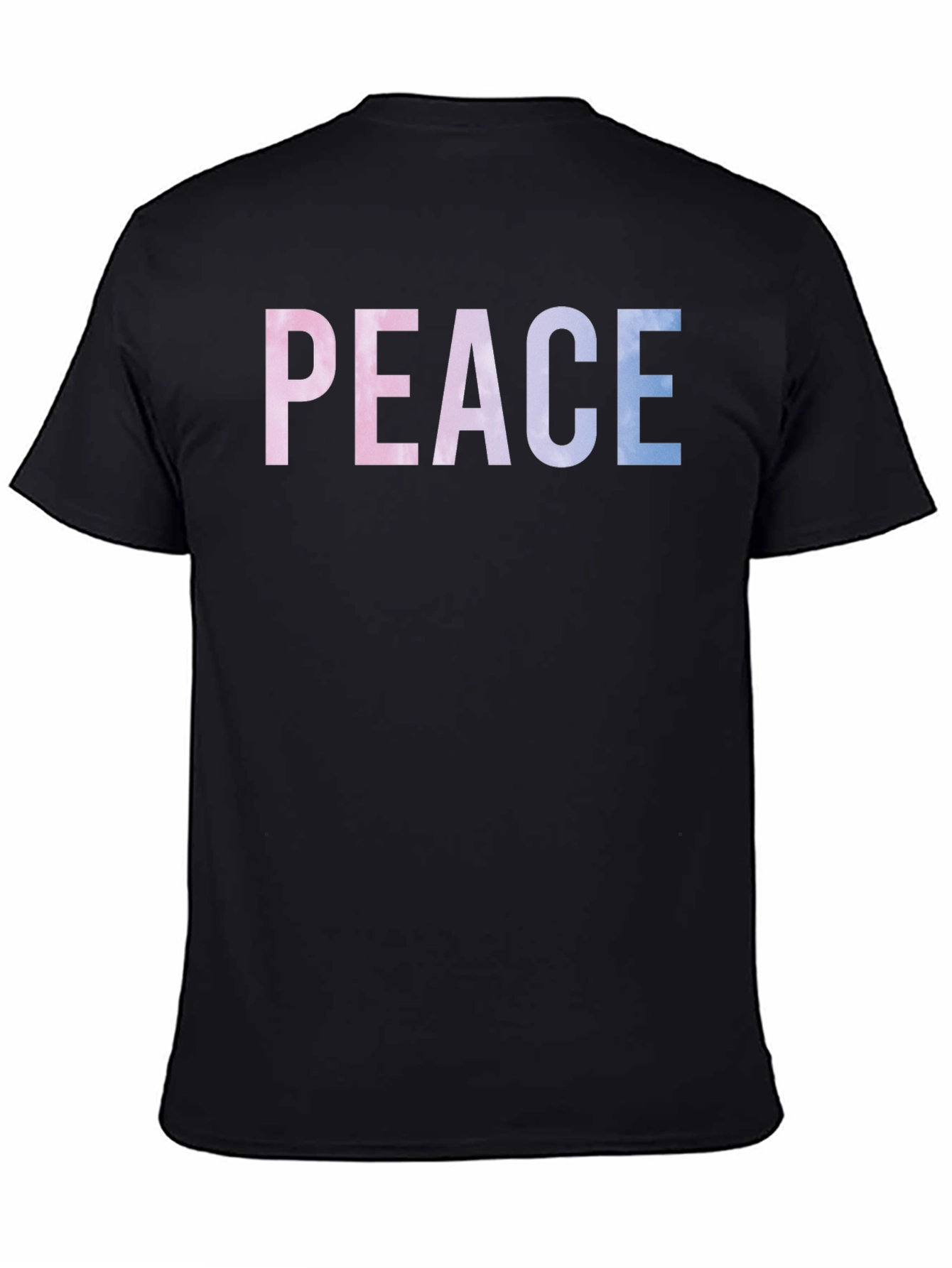 Black Peace Graphic Tee - Cotton Blend T-Shirt view 4