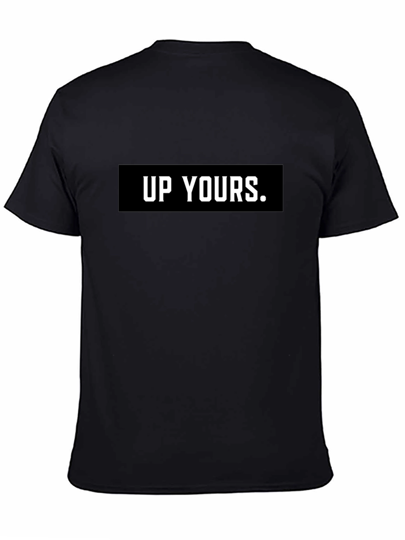 Black Up Yours Graphic Tee - Bold Statement Shirt view 4