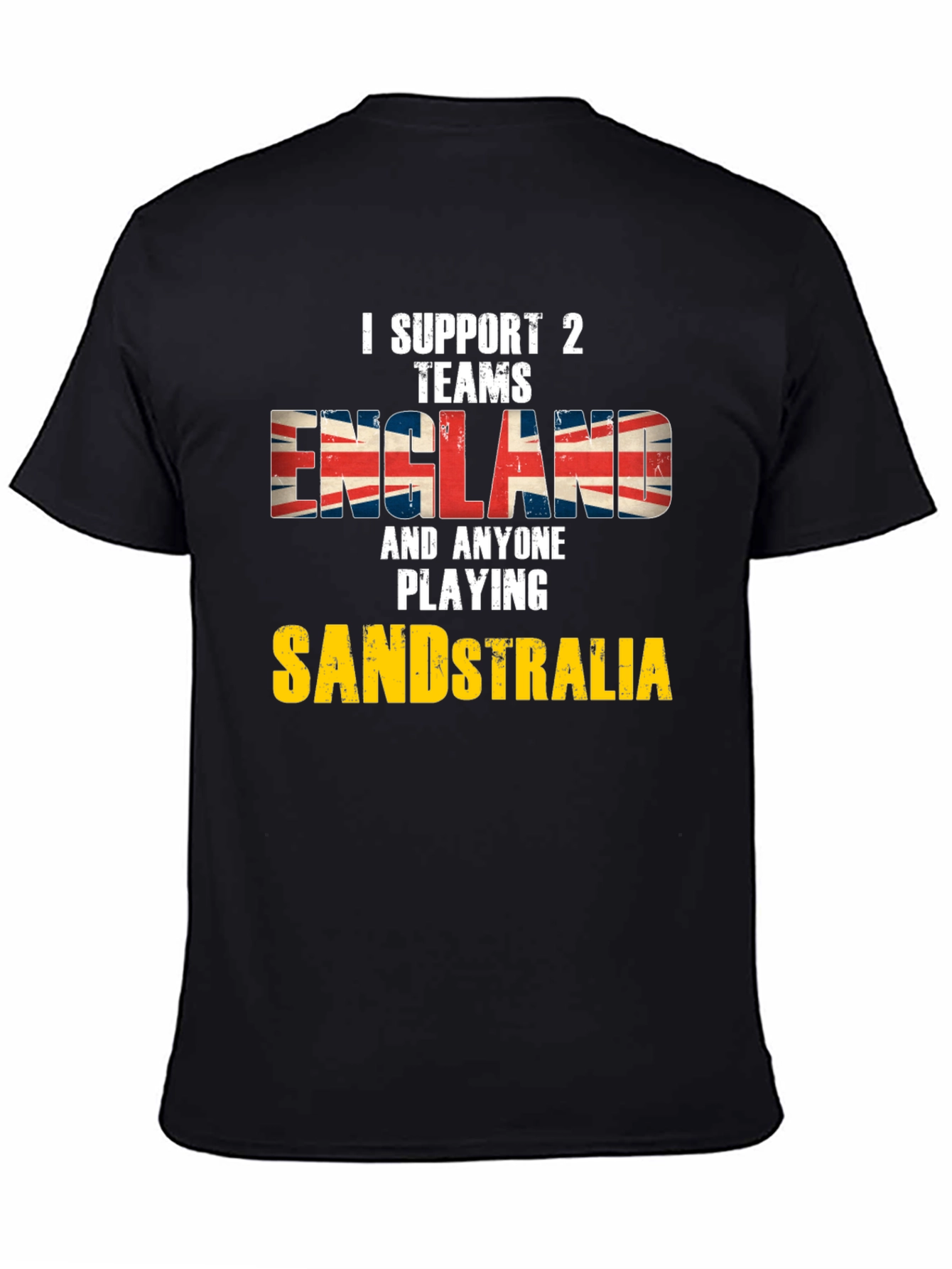 Black Funny England Cricket Fan T-Shirt view 4