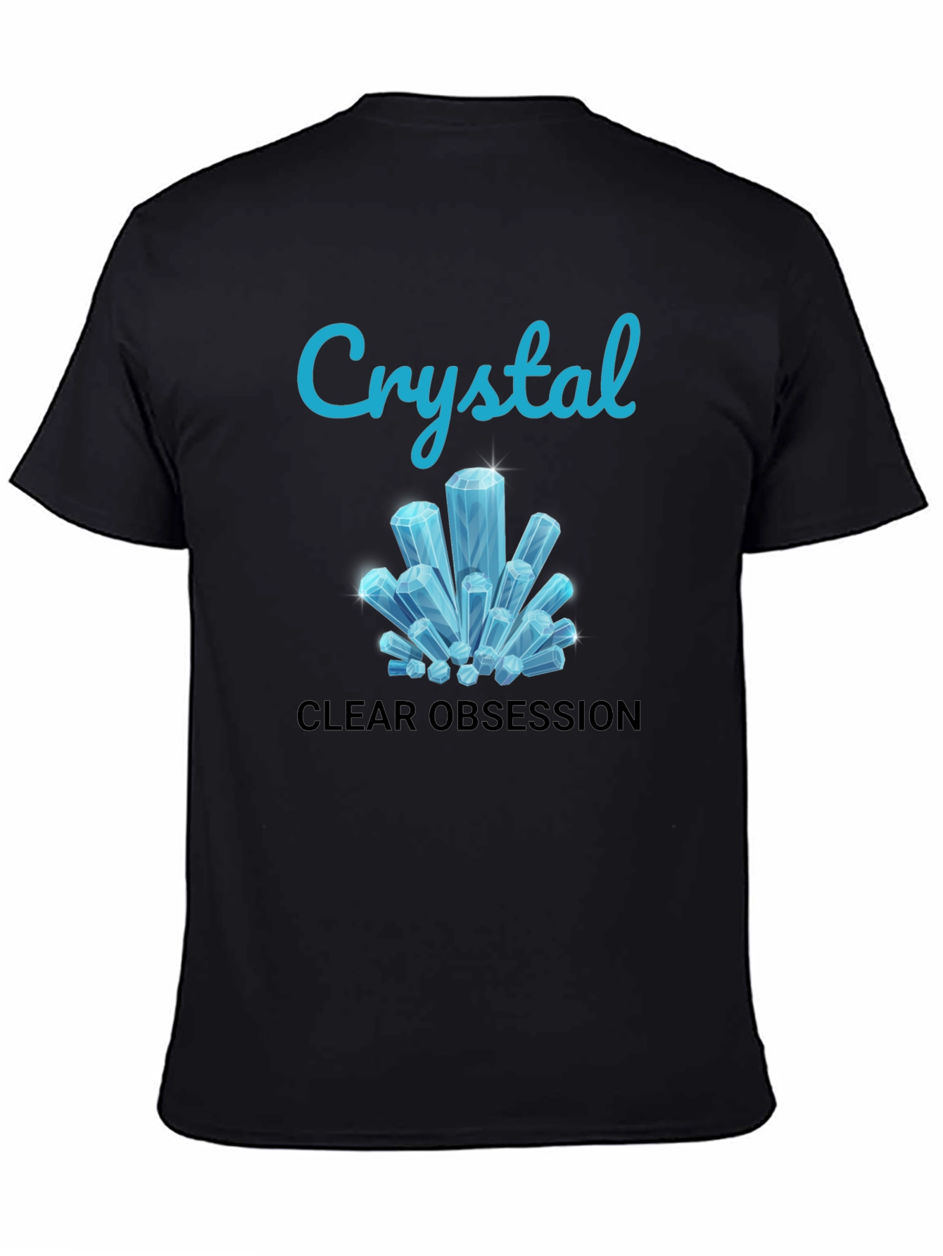 Black Crystal Clear Obsession Tee - Trendy Graphic Design view 4