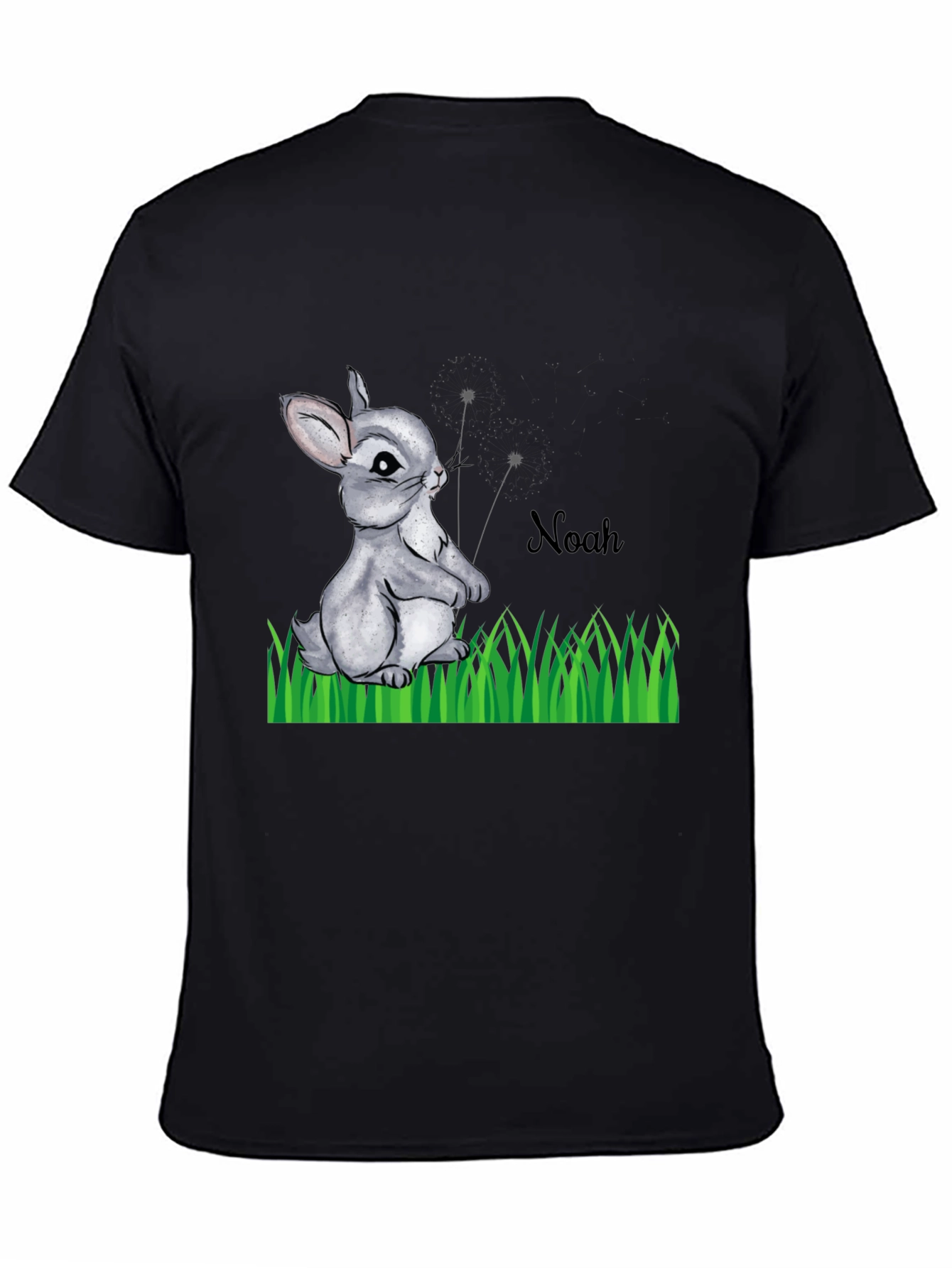 Black Personalized Noah Bunny T-Shirt view 4