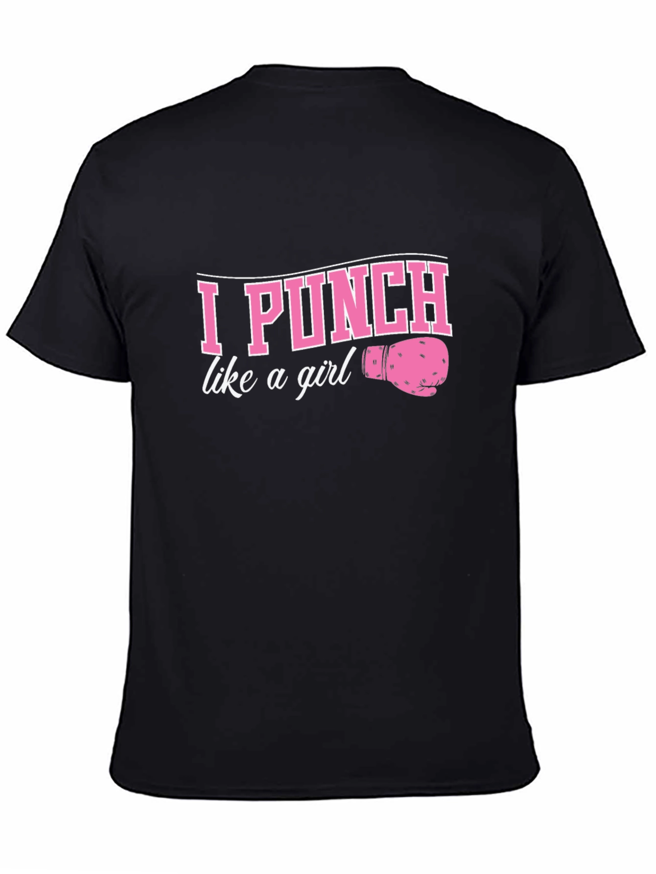 Black I Punch Like a Girl Boxing Tee view 4