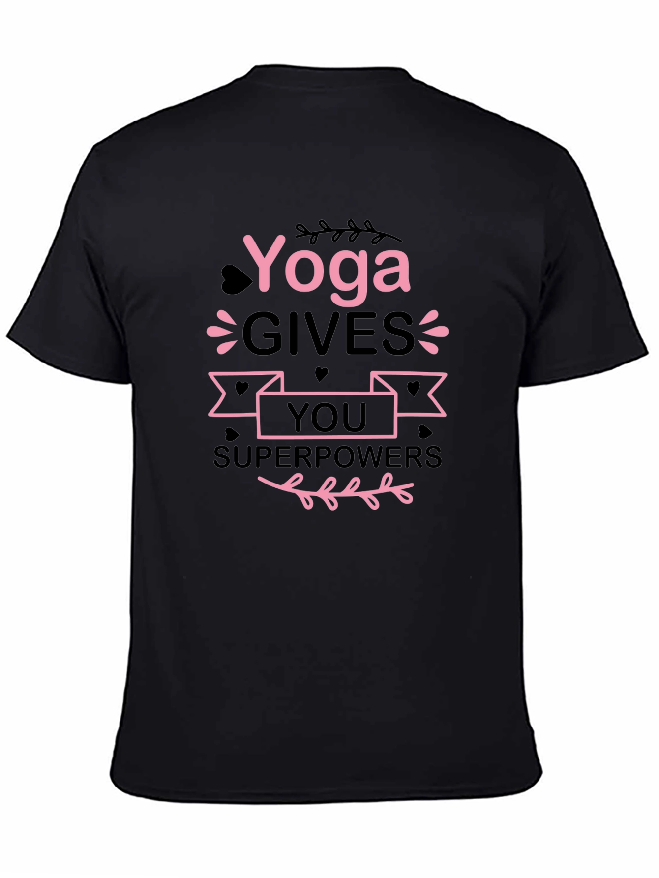 Black Yoga Gives You Superpowers Graphic Tee view 4