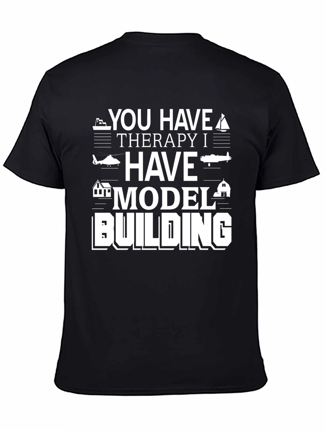 Black Model Building Therapy T-Shirt view 4
