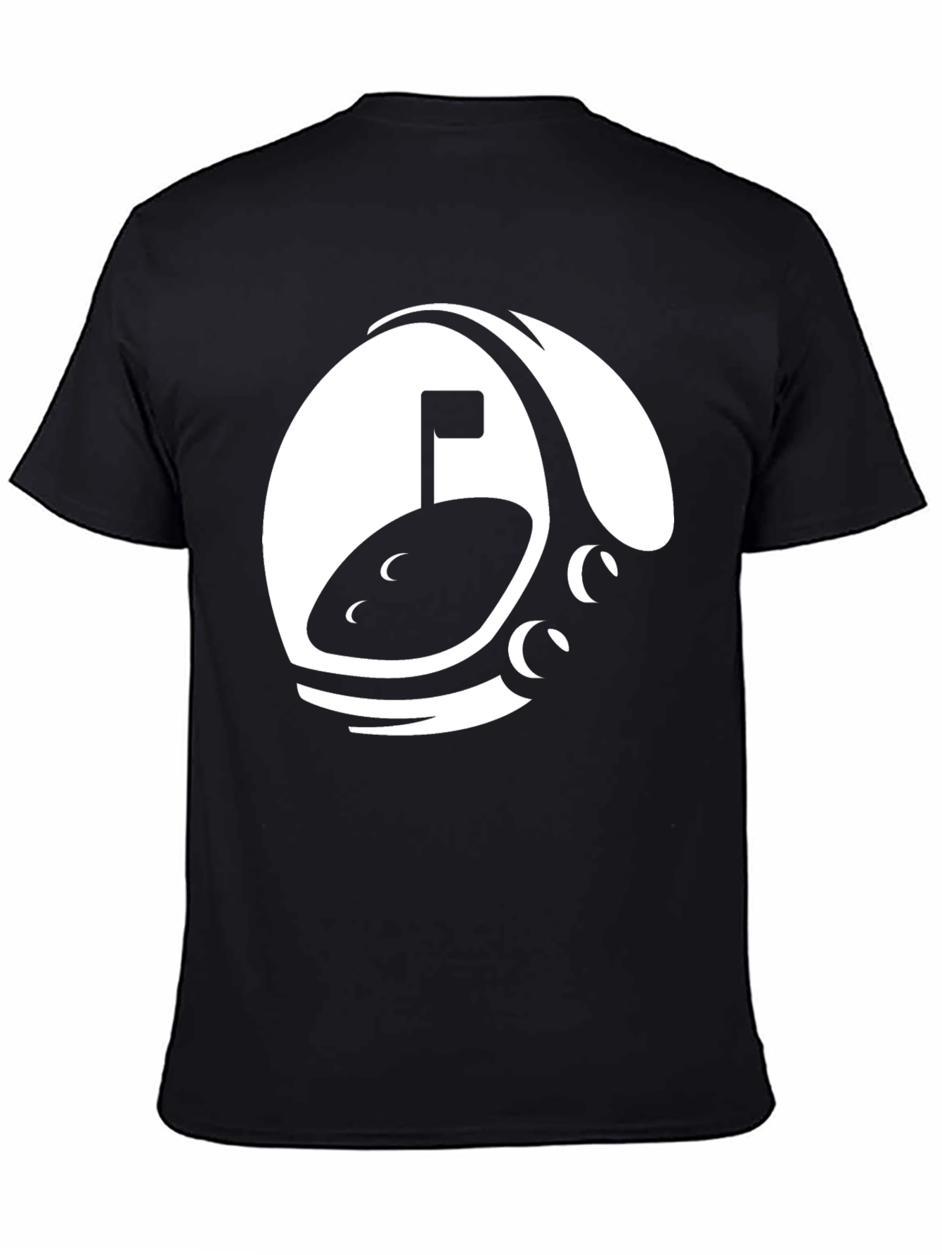 Black Abstract Golf Scene Graphic Tee - Black view 4