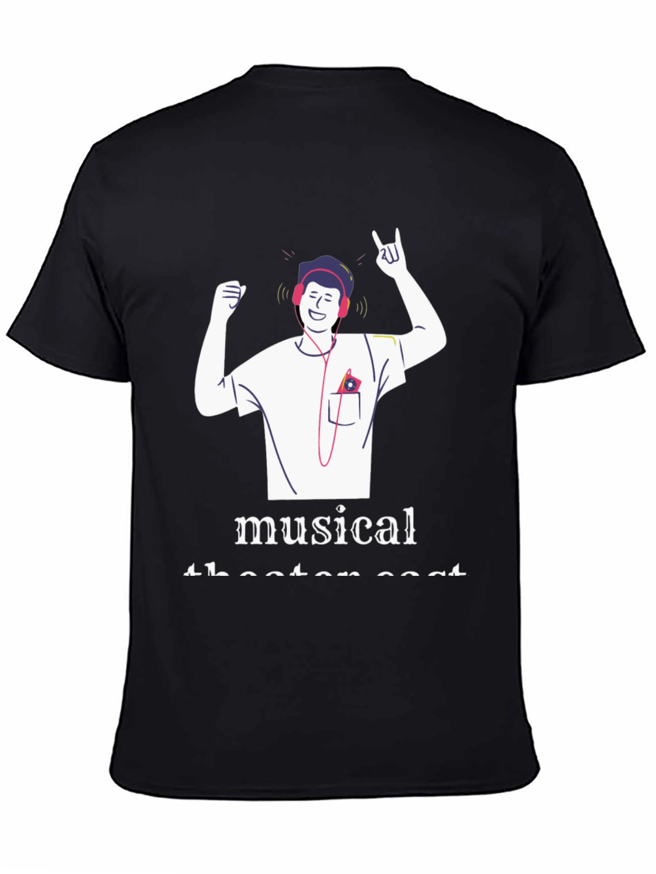 Black Musical Theater Cast T-Shirt view 4
