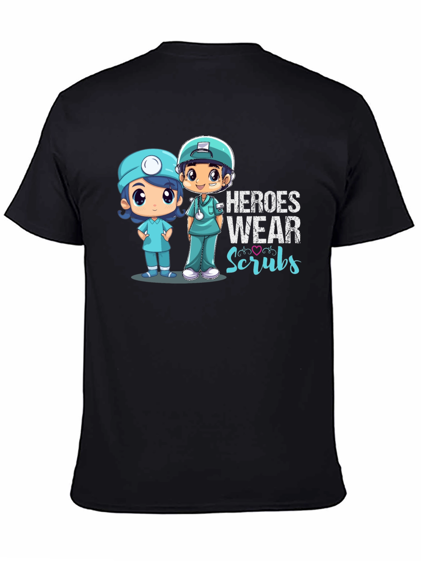 Black Heroes Wear Scrubs T-Shirt view 4