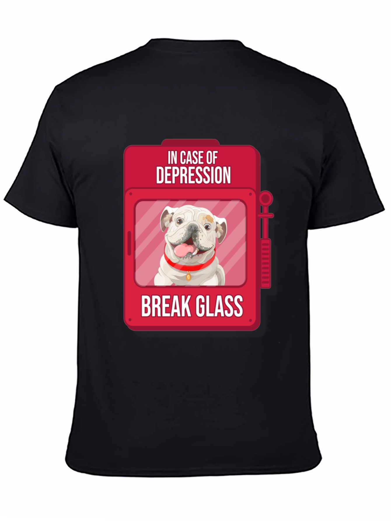 Black Depression Relief Dog T-Shirt - Break Glass view 4