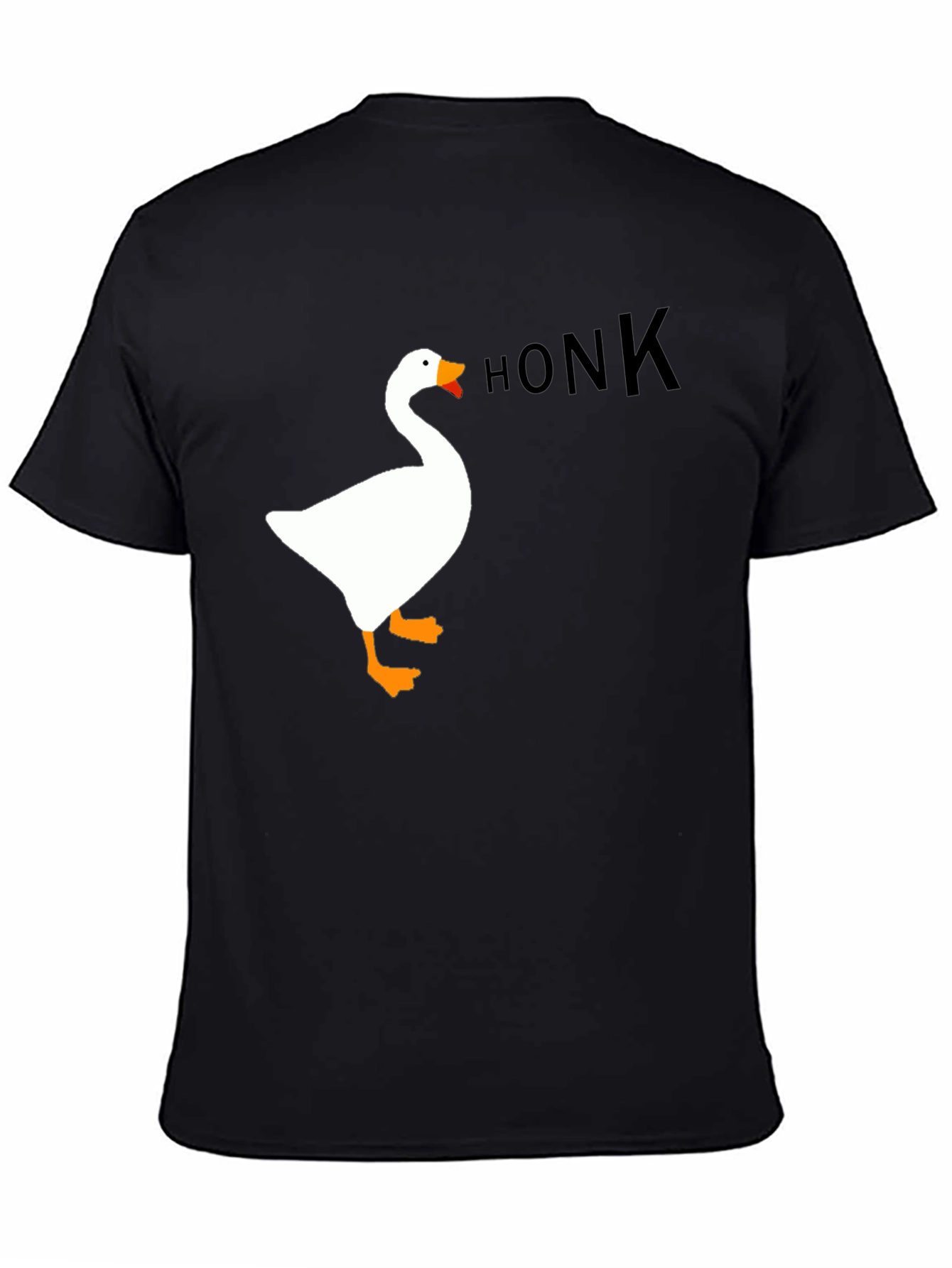 Black Honk Goose Graphic Tee - Black Unisex T-Shirt view 4