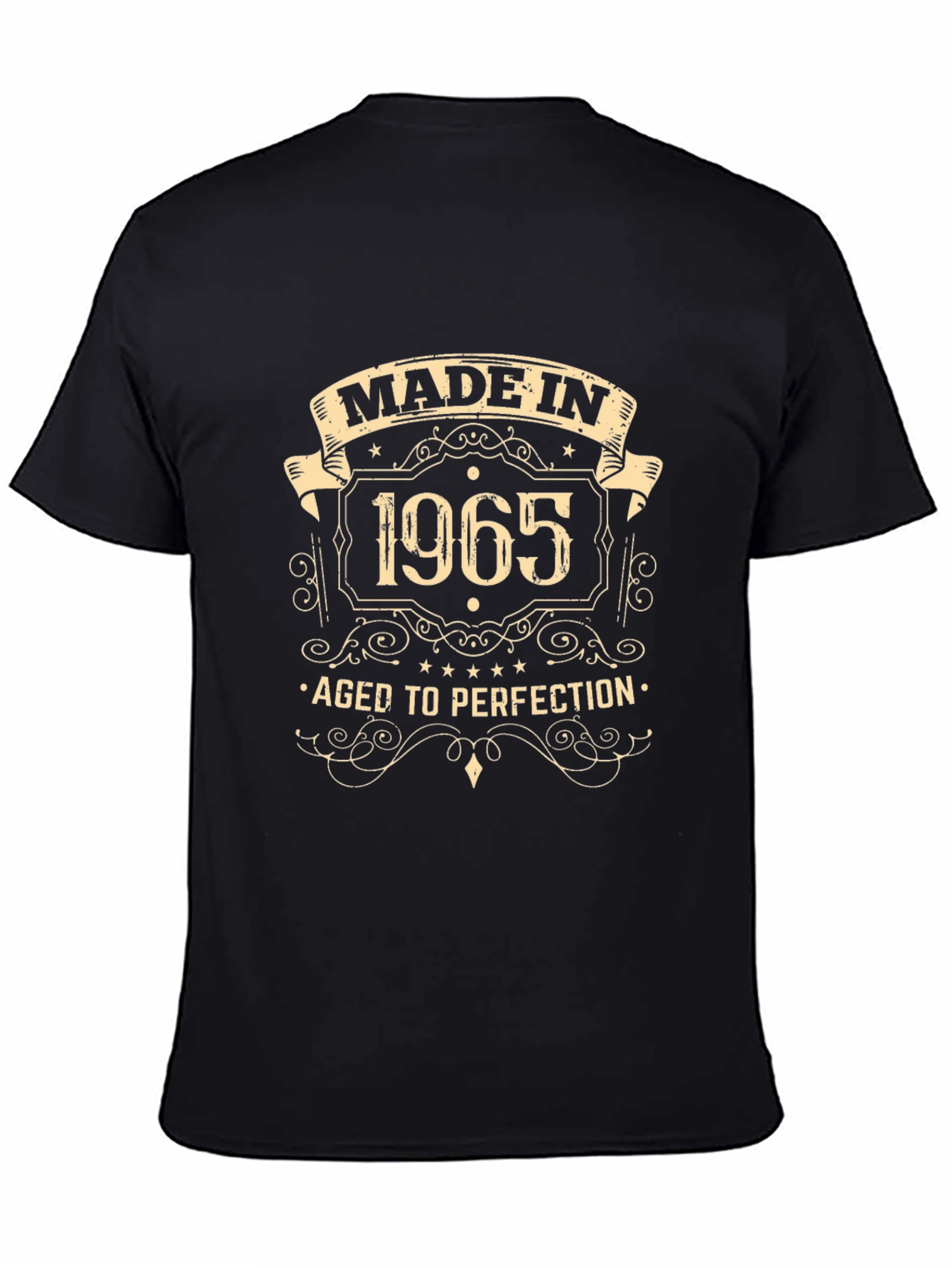 Black Made in 1965 Aged to Perfection T-Shirt view 4