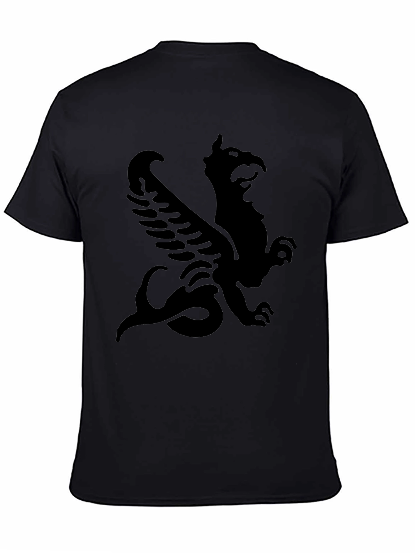Black Mythical Griffin Black T-Shirt view 4