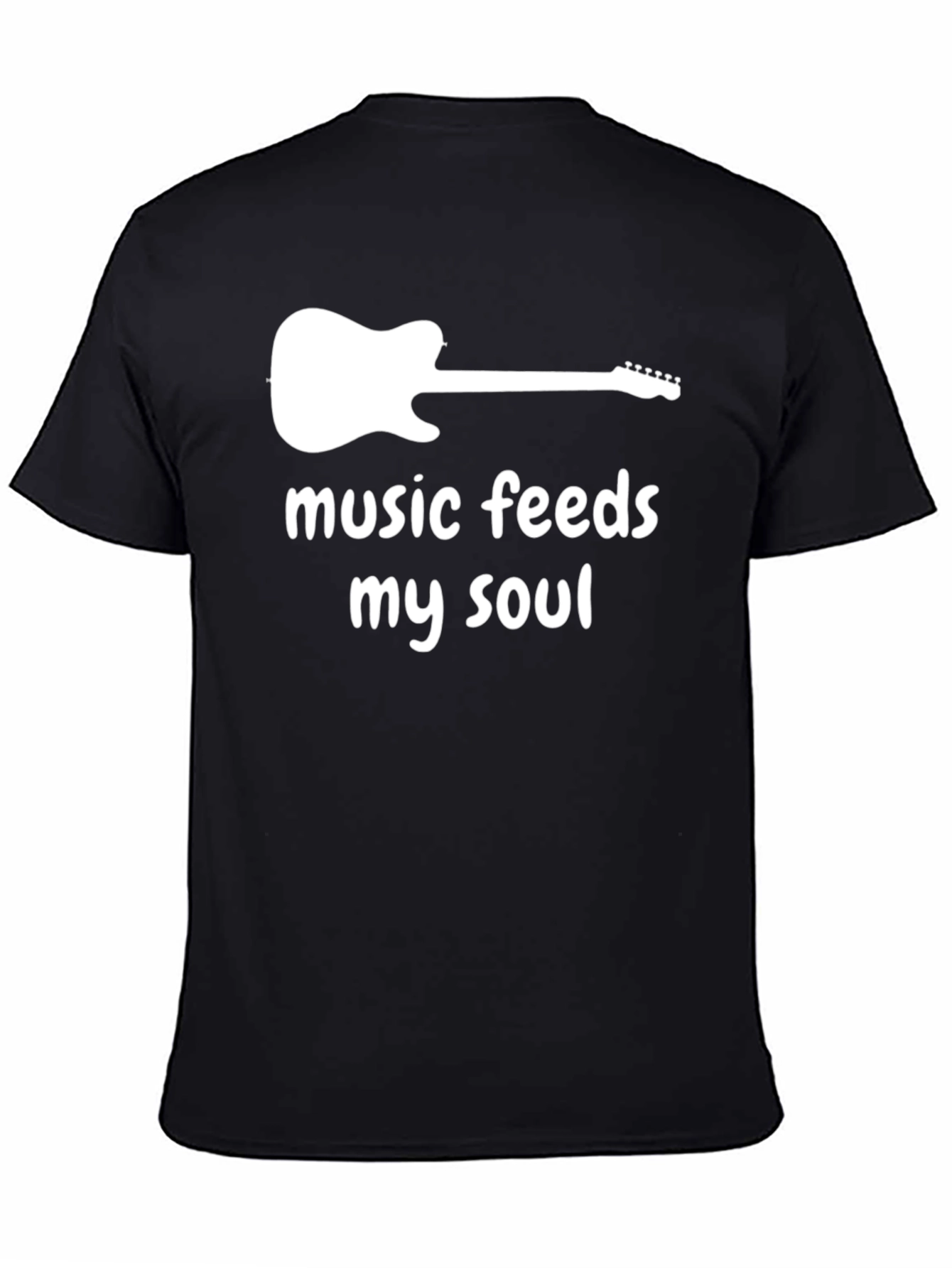 Black Music Feeds My Soul Guitar T-Shirt view 4