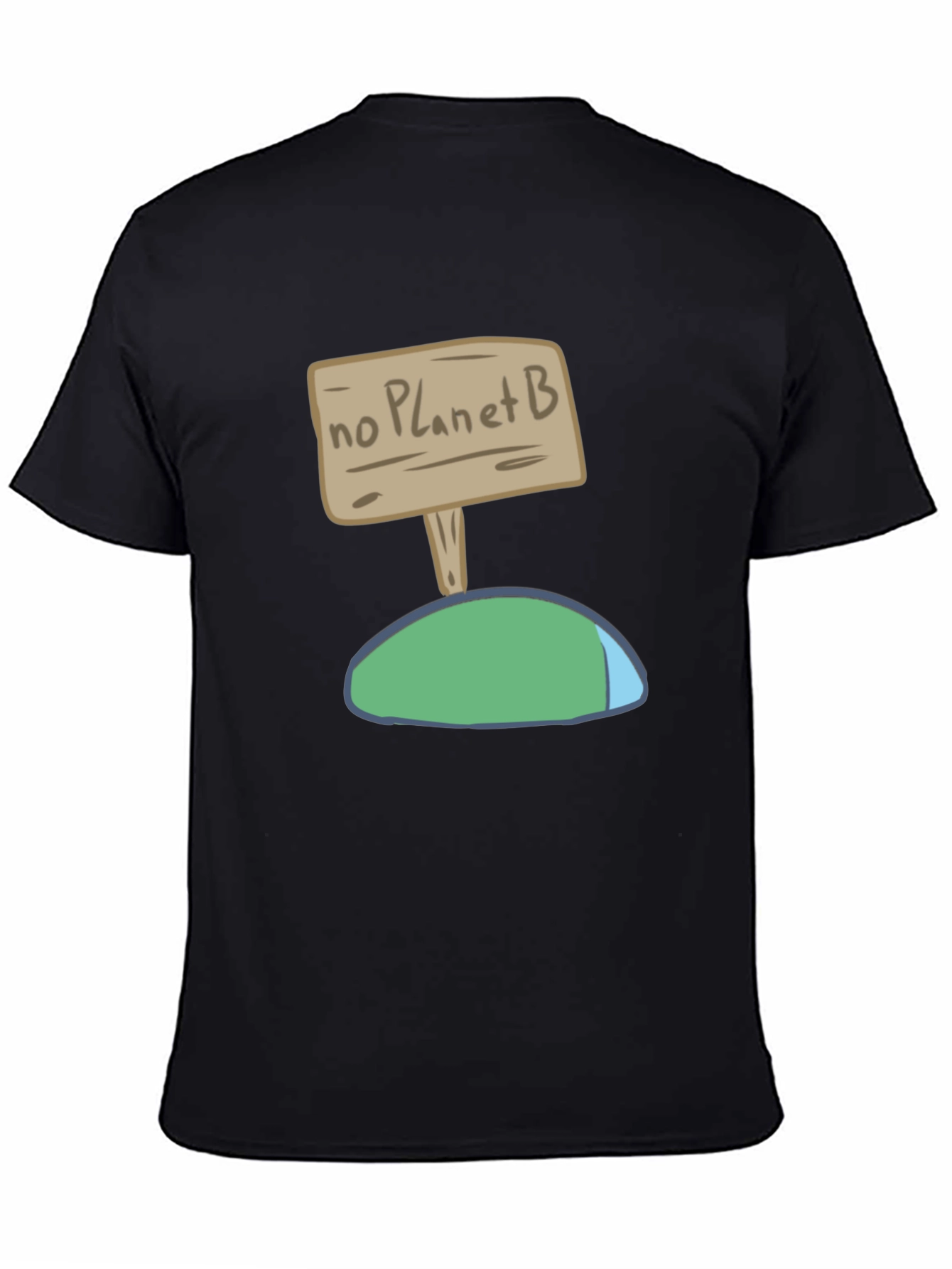 Black No Planet B Graphic Tee - Eco-Friendly Fashion view 4