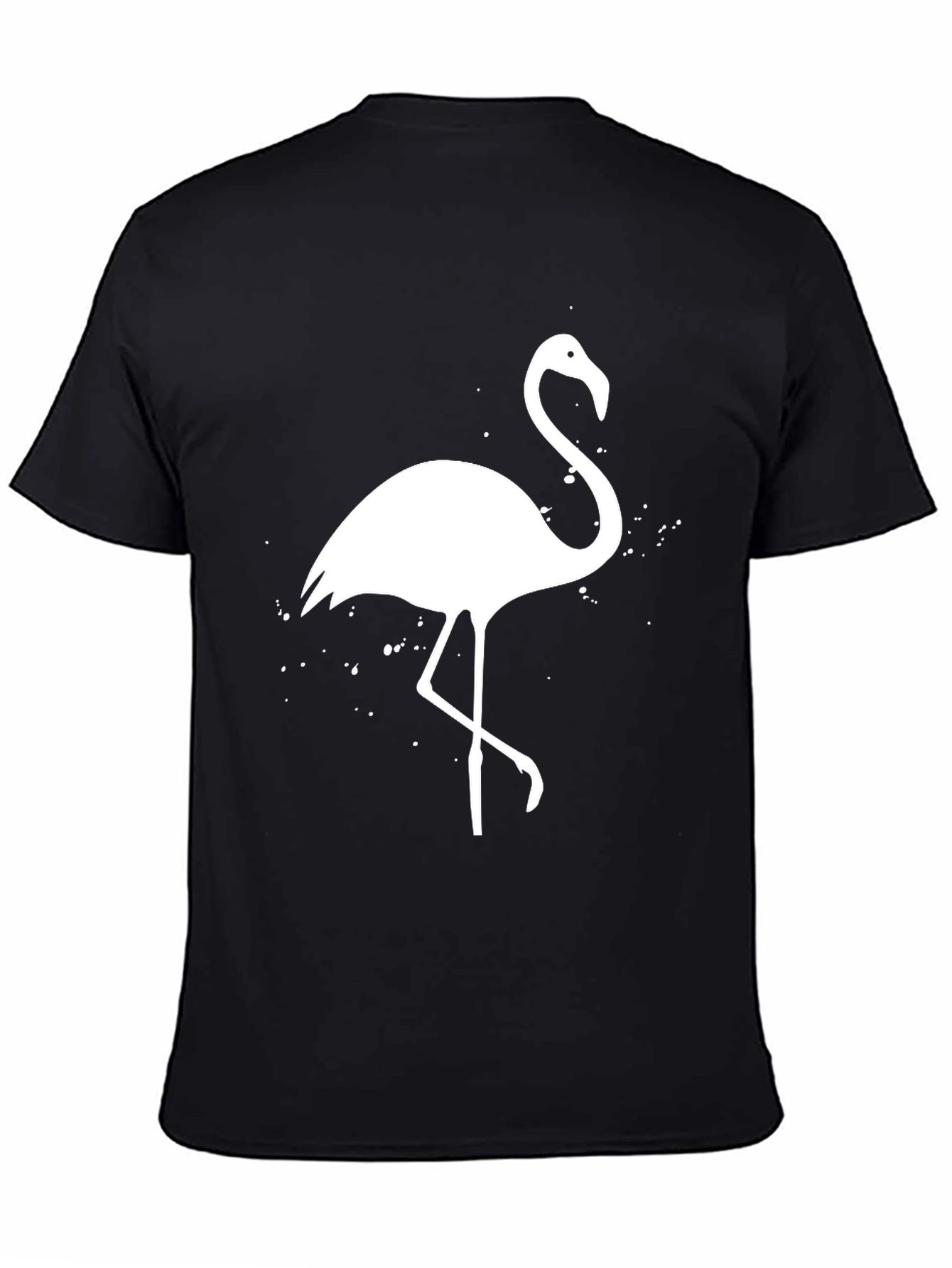 Flamingo Graphic Tee - Black Cotton T-Shirt - 4