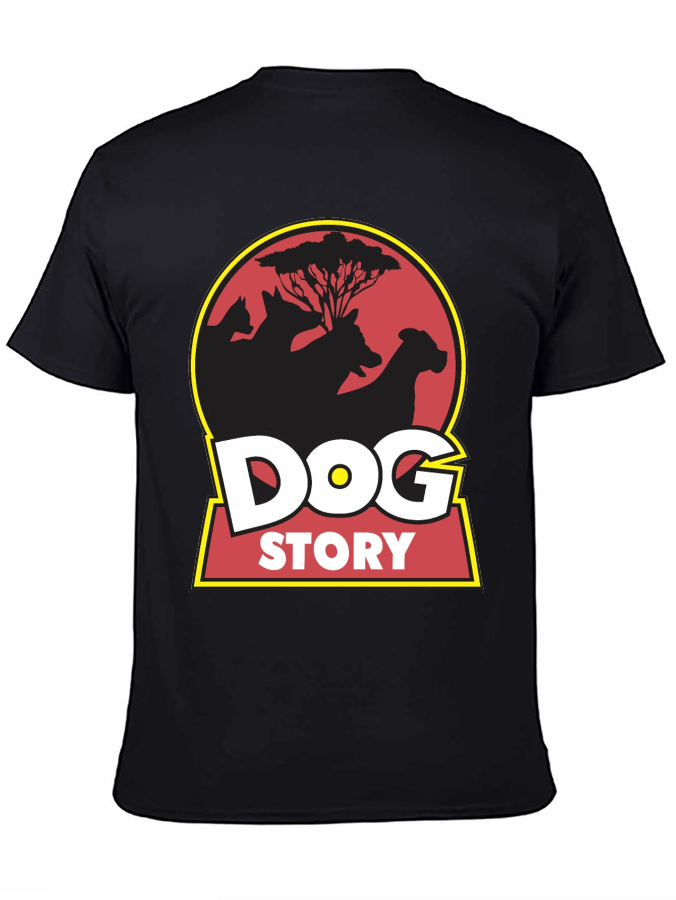 Black Dog Story Graphic Tee - Black Cotton Blend view 4