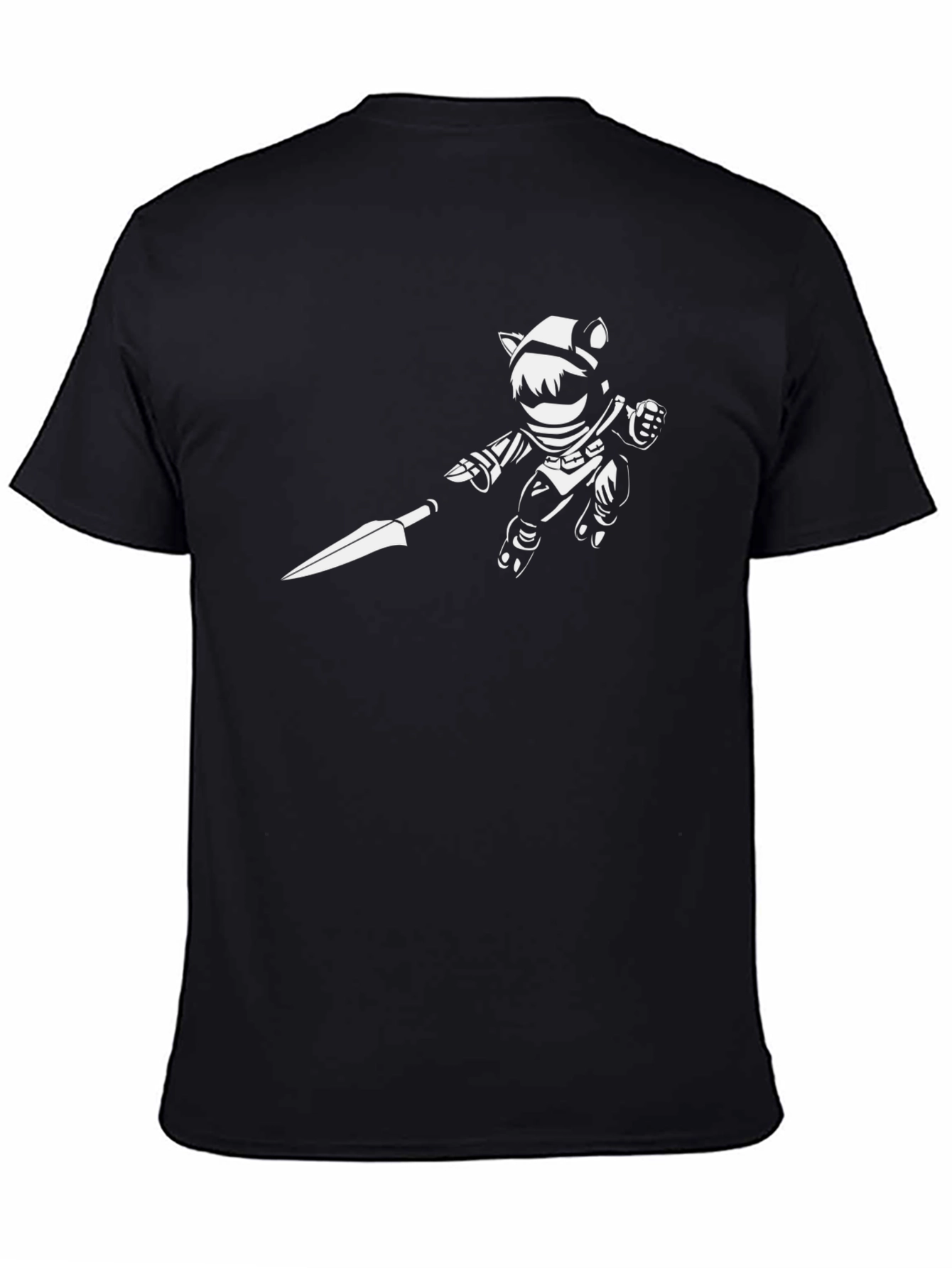 Black Astronaut Cat T-Shirt - Cool Graphic Tee view 4