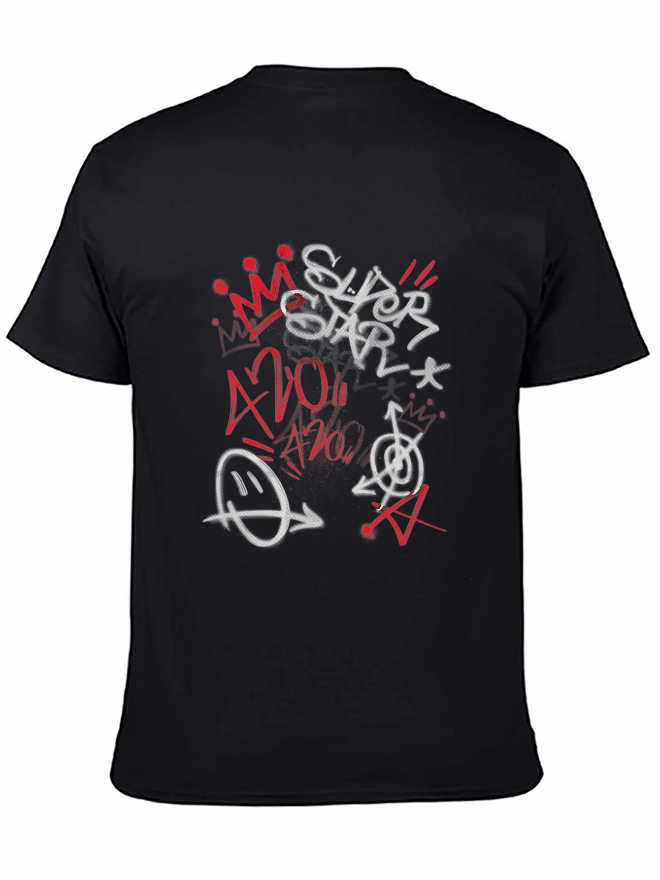 Black Superstar Graphic Print Black T-Shirt view 4