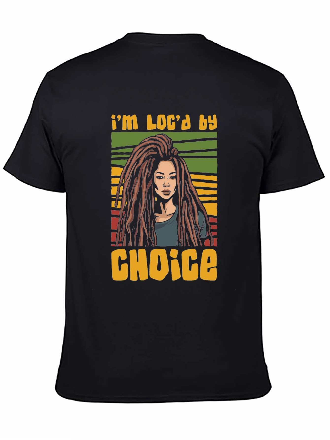 Black I'm Loc'd By Choice Graphic Tee view 4
