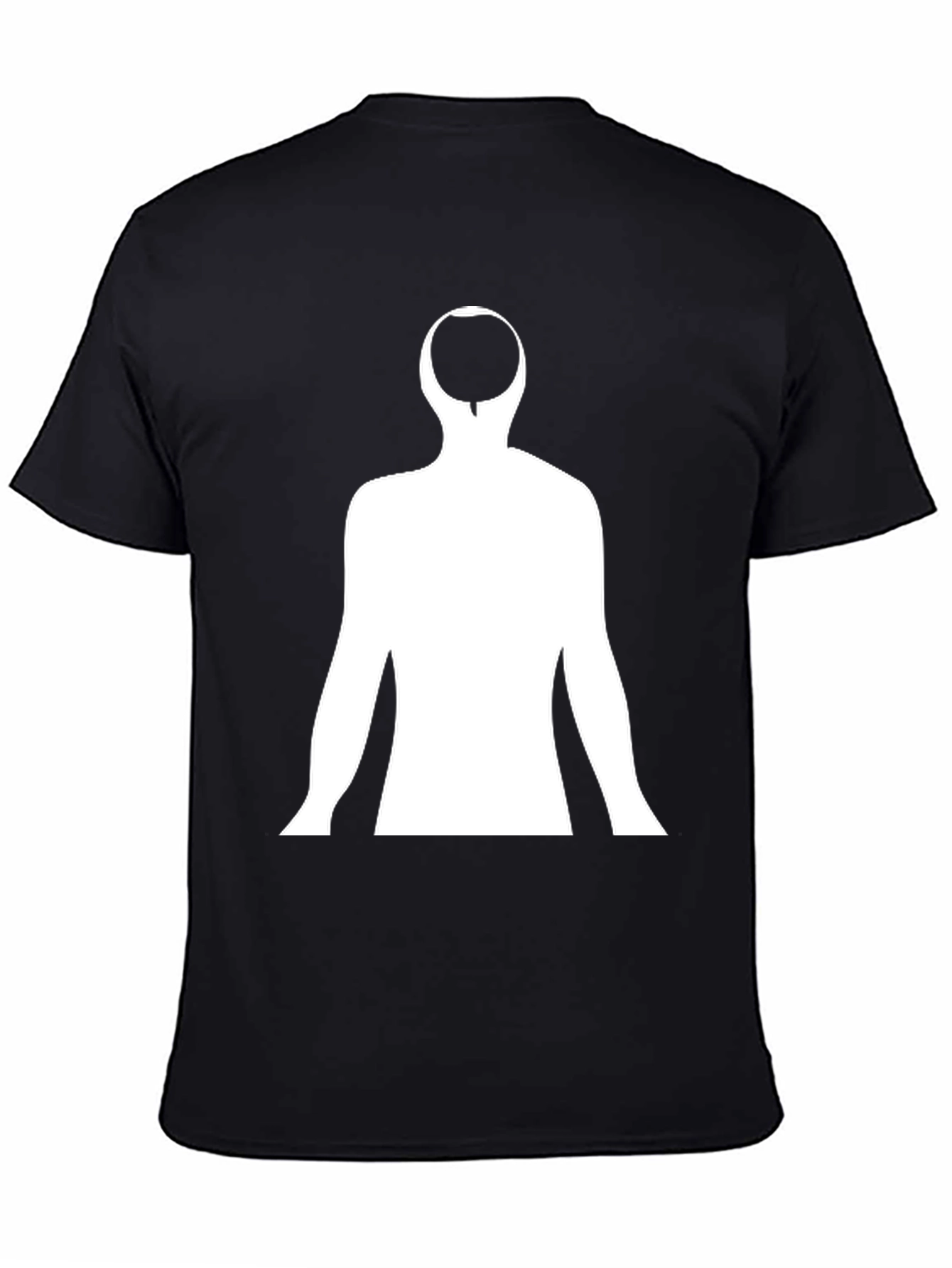 Black Abstract Silhouette Black T-Shirt view 4
