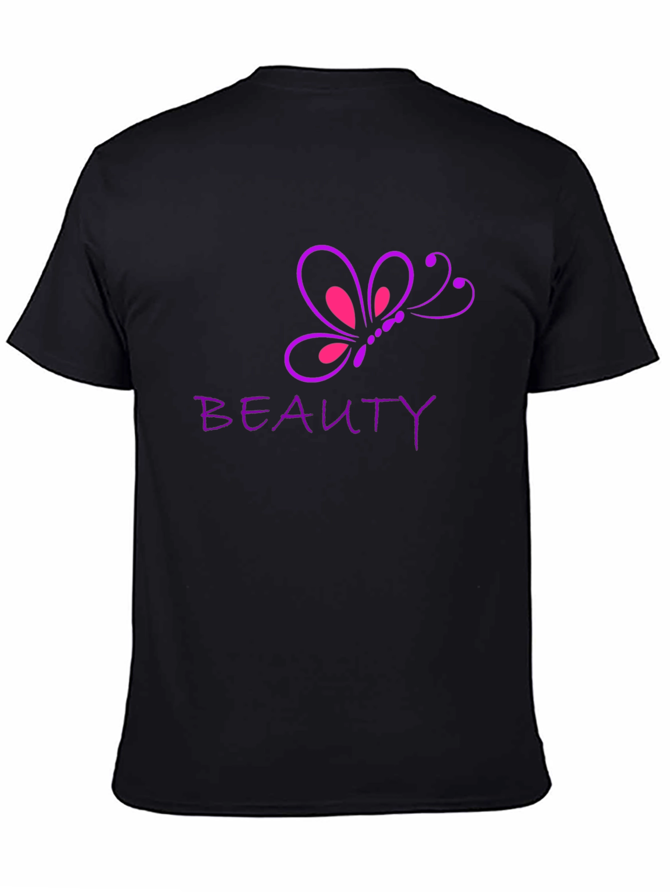 Black Beauty Butterfly Graphic Tee - Stylish Casual Wear view 4