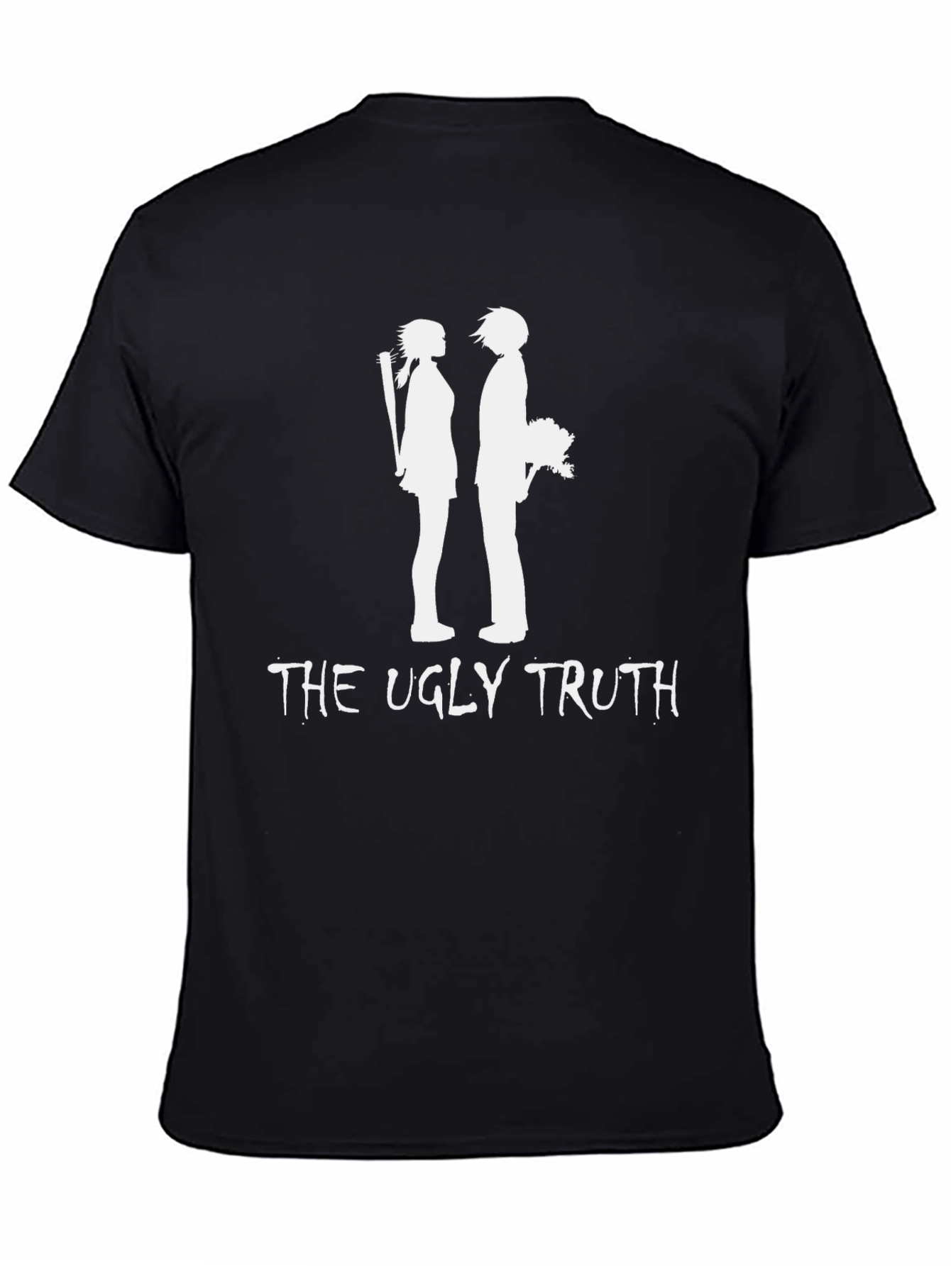 Black The Ugly Truth Graphic T-Shirt - Black Crew Neck view 4