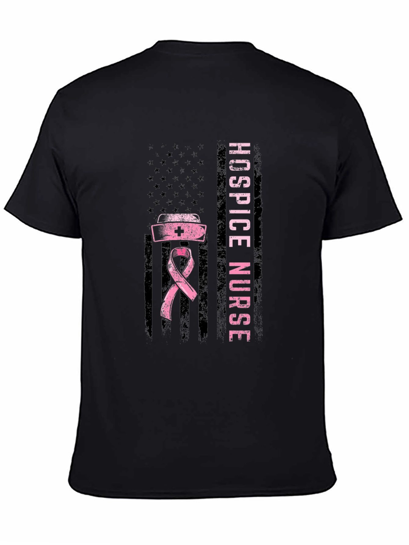 Hospice Nurse American Flag T-Shirt - 4