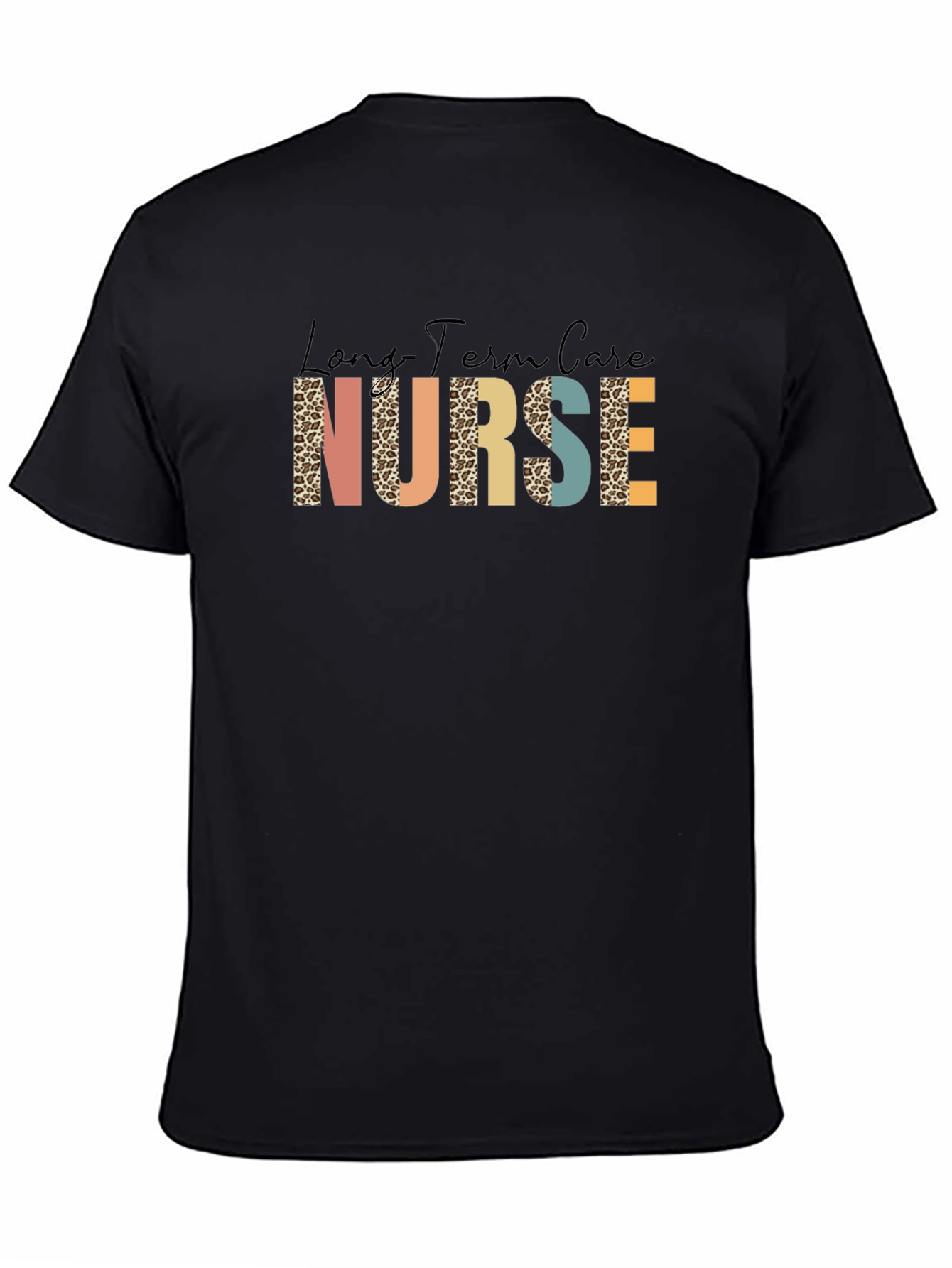 Black Long Term Care Nurse Graphic Tee view 4
