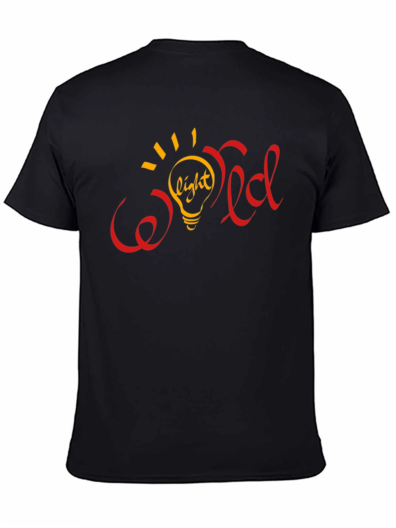 Black Enlightened World Graphic T-Shirt view 4